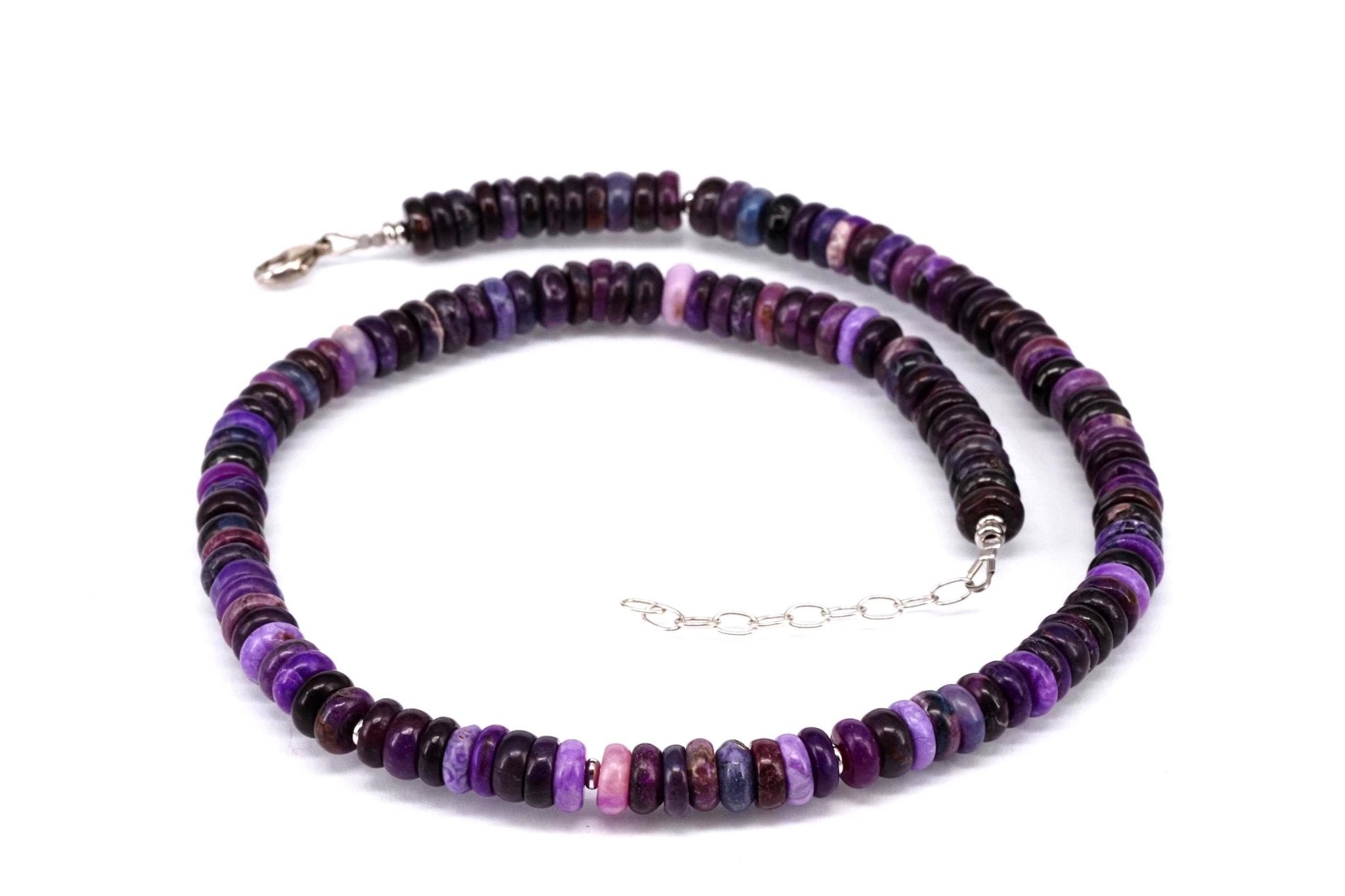 Sugilith Kette Silber lila 47cm echte Edelsteinkette
