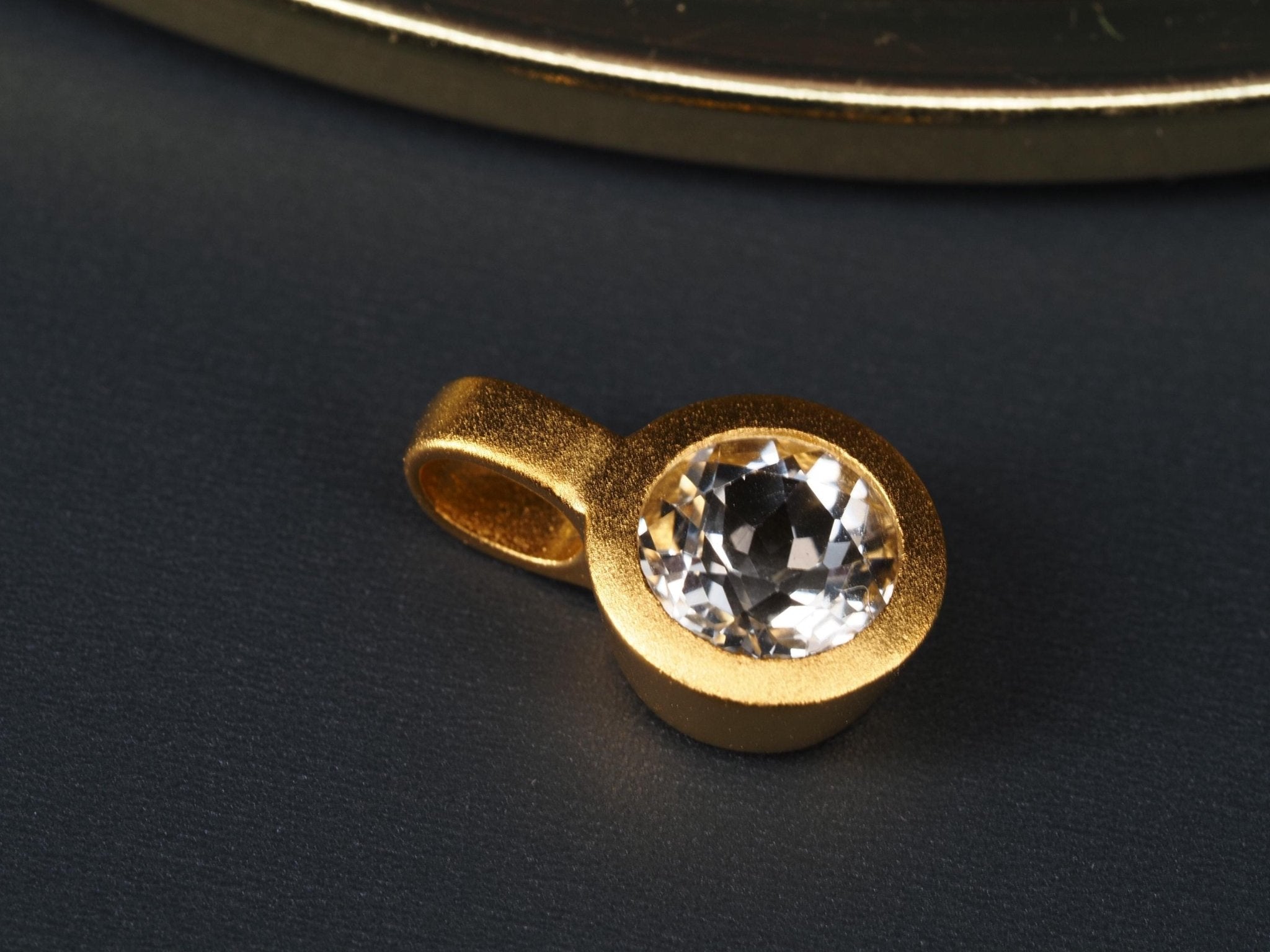 Topas Anhänger Sterling Silber vergoldet Kettenanhänger