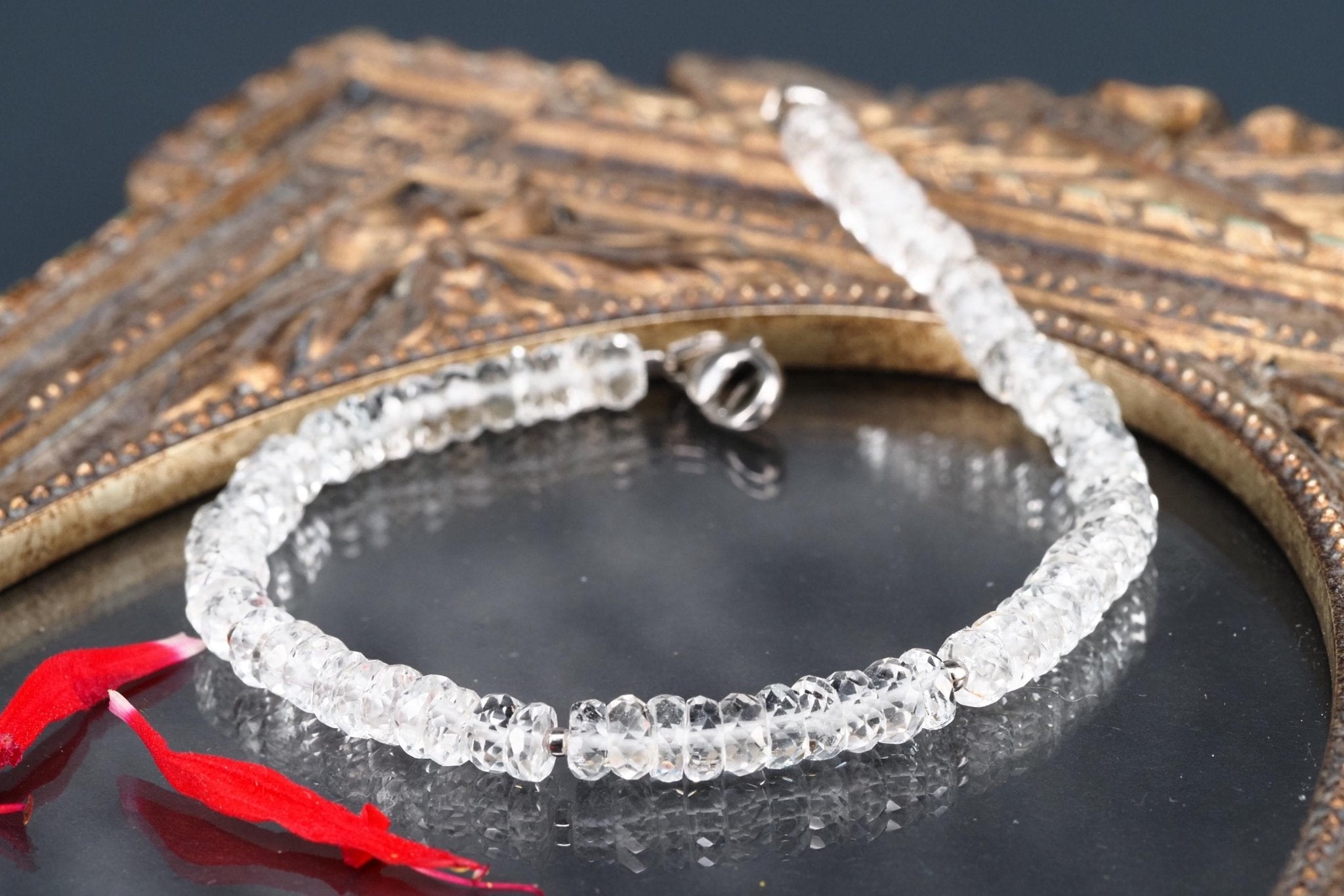 Topas Armband facettiert Sterling Silber 19,5cm Länge