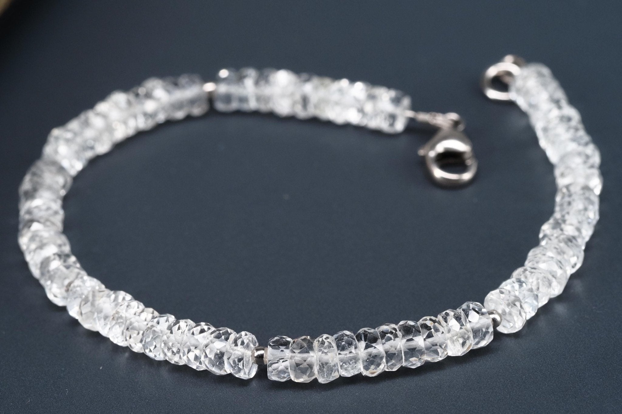 Topas Armband facettiert Sterling Silber 19,5cm Länge