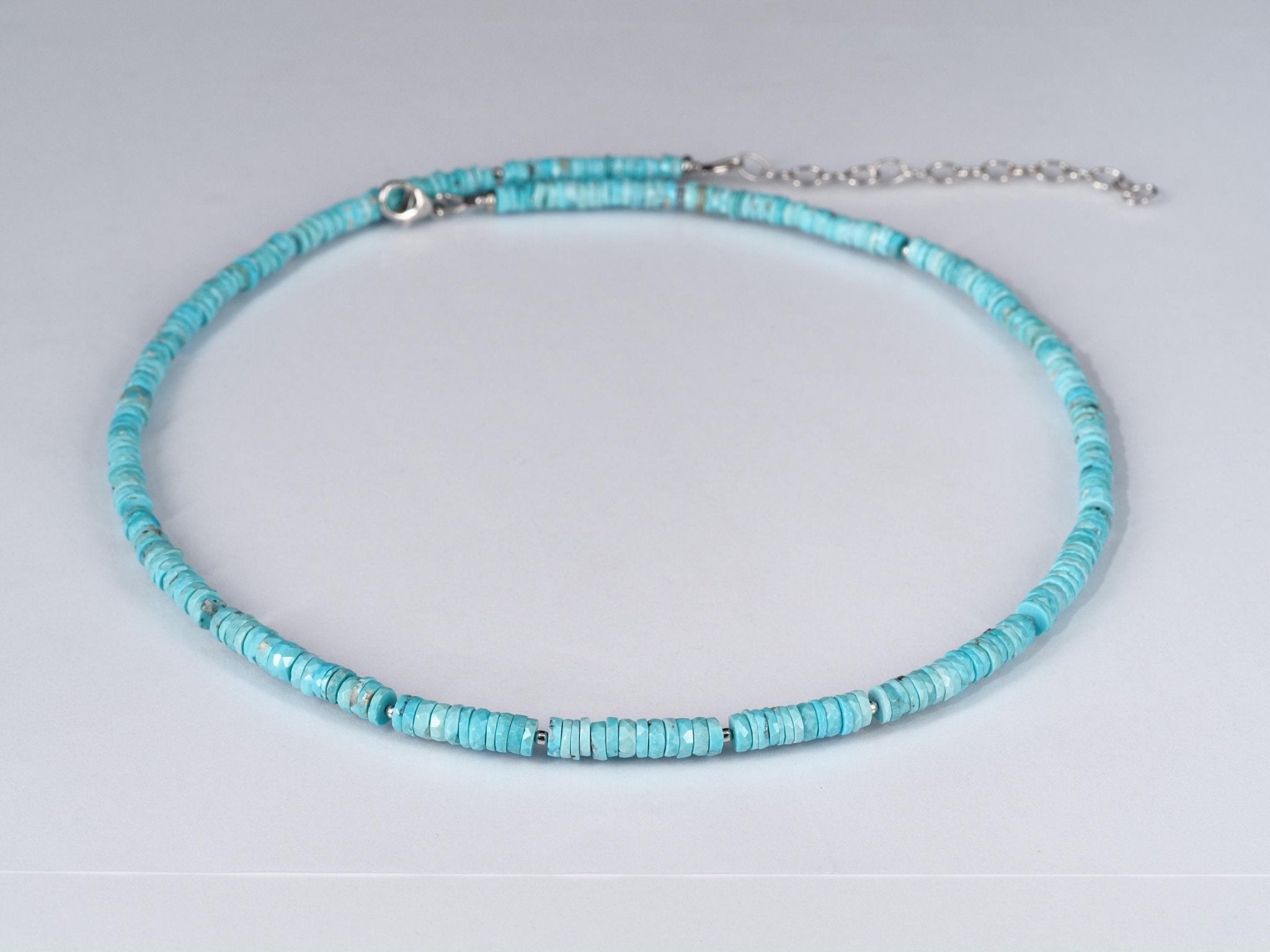 Türkis Kette Arizona Türkis Edelstein Kette Sterlingsilber Boho Kette Frauen