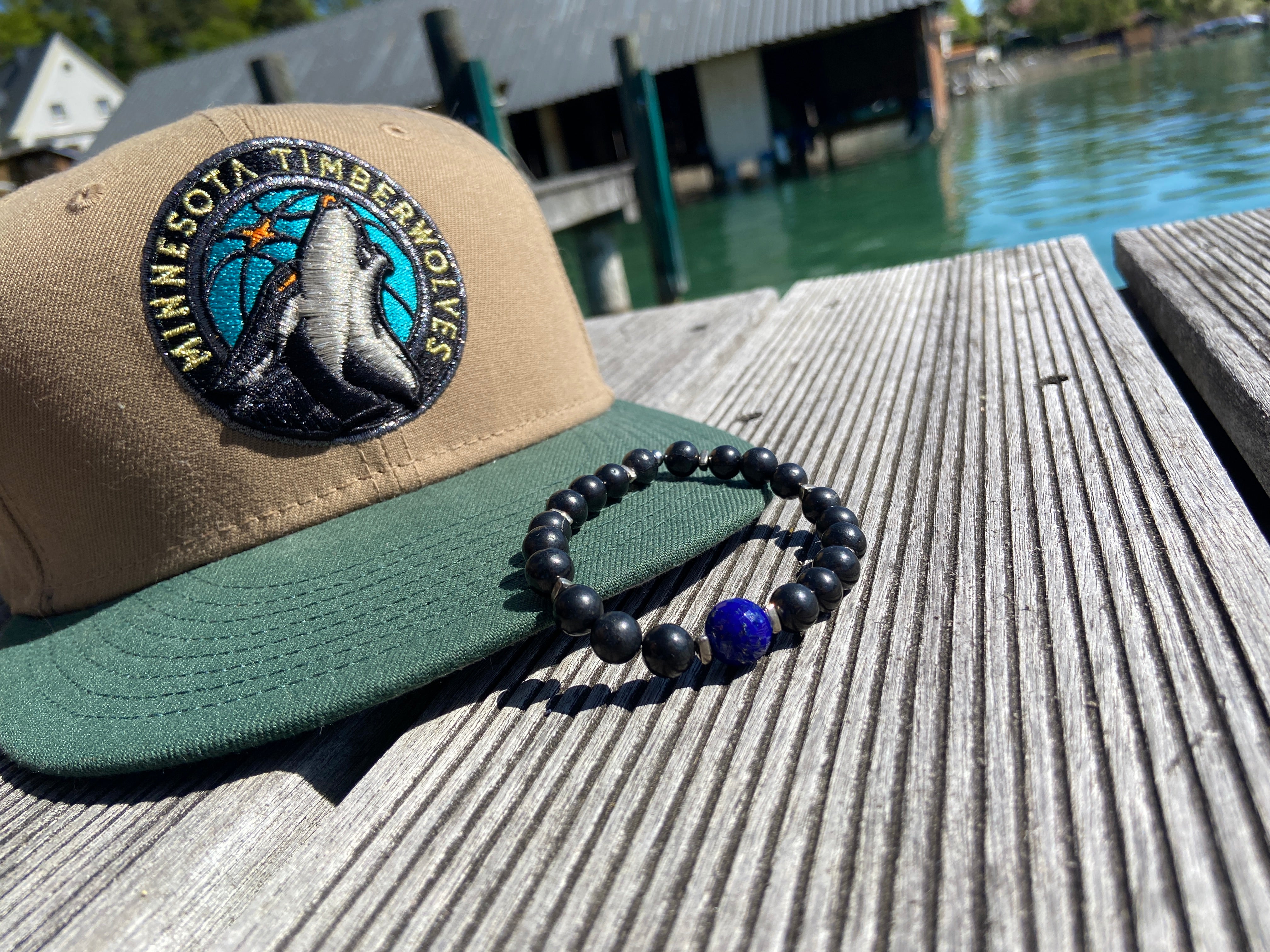 Schungit Armband mit Lapislazuli & Silberdetails - elstardesign