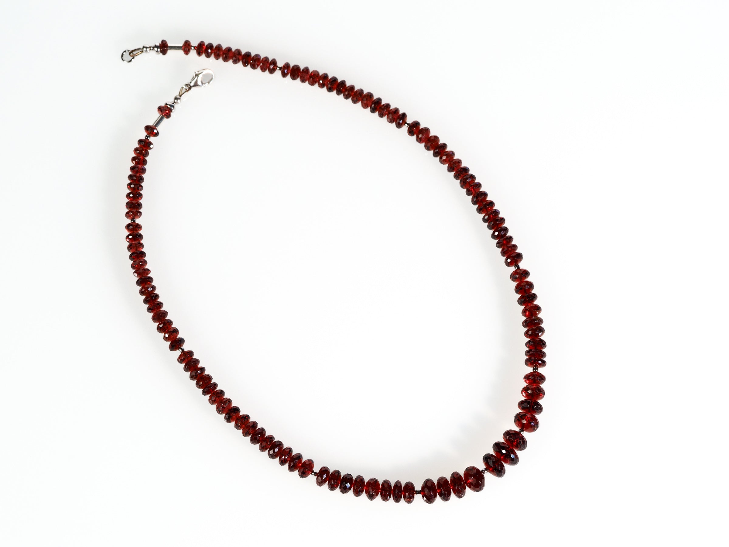 Granat Kette 925er Silber intensiv rot - elstardesign