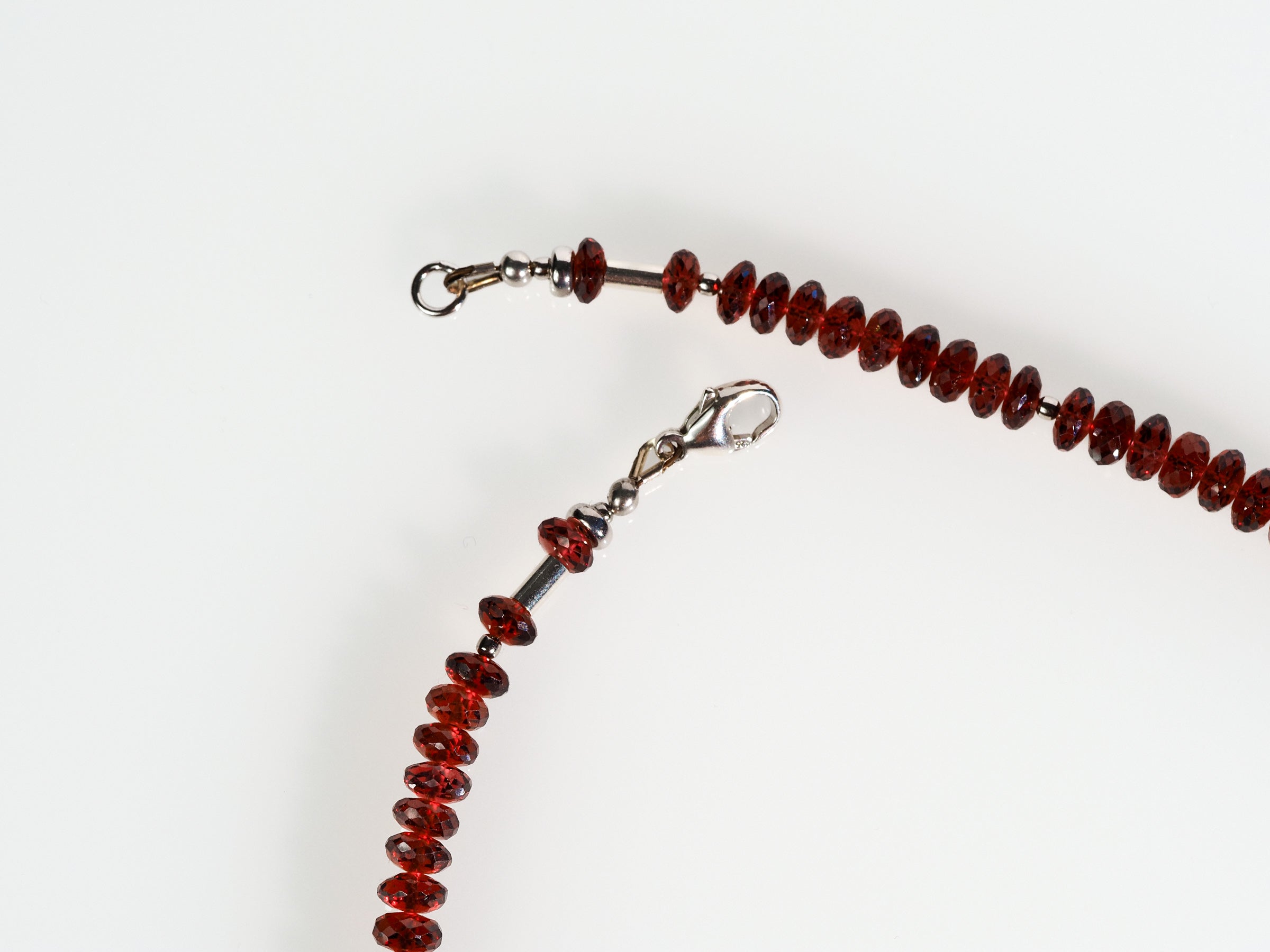 Granat Kette 925er Silber intensiv rot - elstardesign