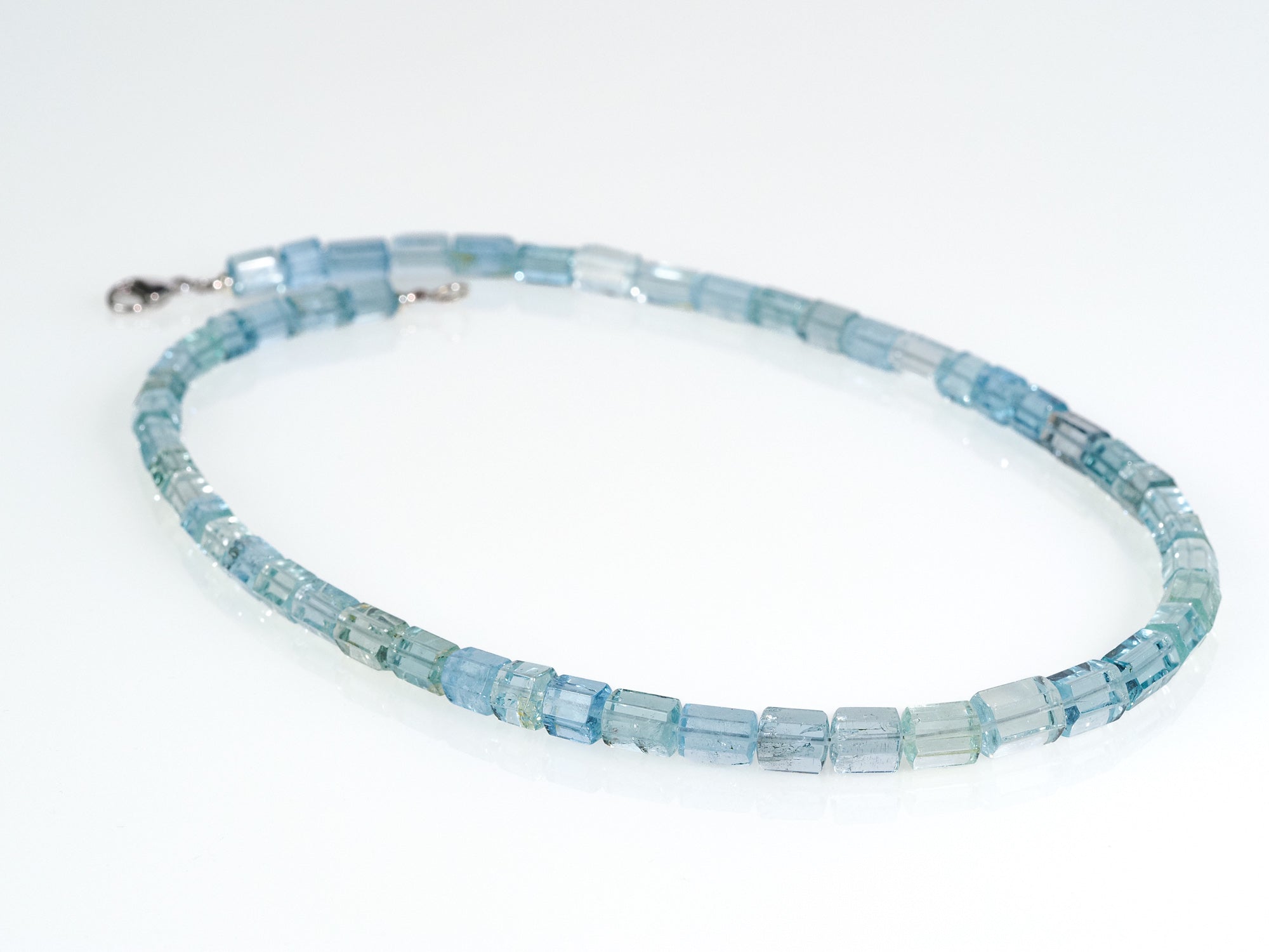 Aquamarin Kristall Kette blaue Edelstein Halskette Natur - elstardesign