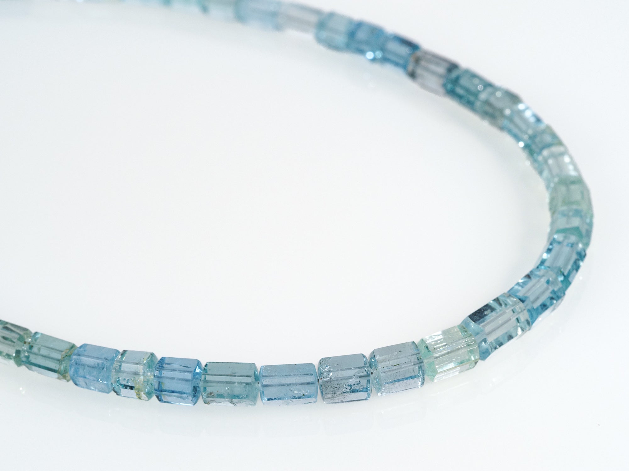 Aquamarin Kristall Kette blaue Edelstein Halskette Natur - elstardesign