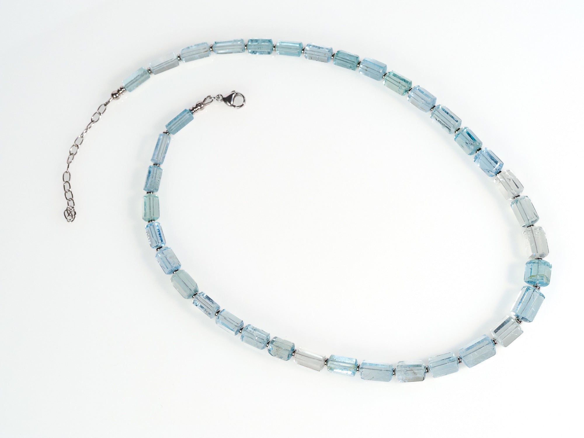 Aquamarin Kristall Kette – naturbelassen, brillant & exklusiv - elstardesign
