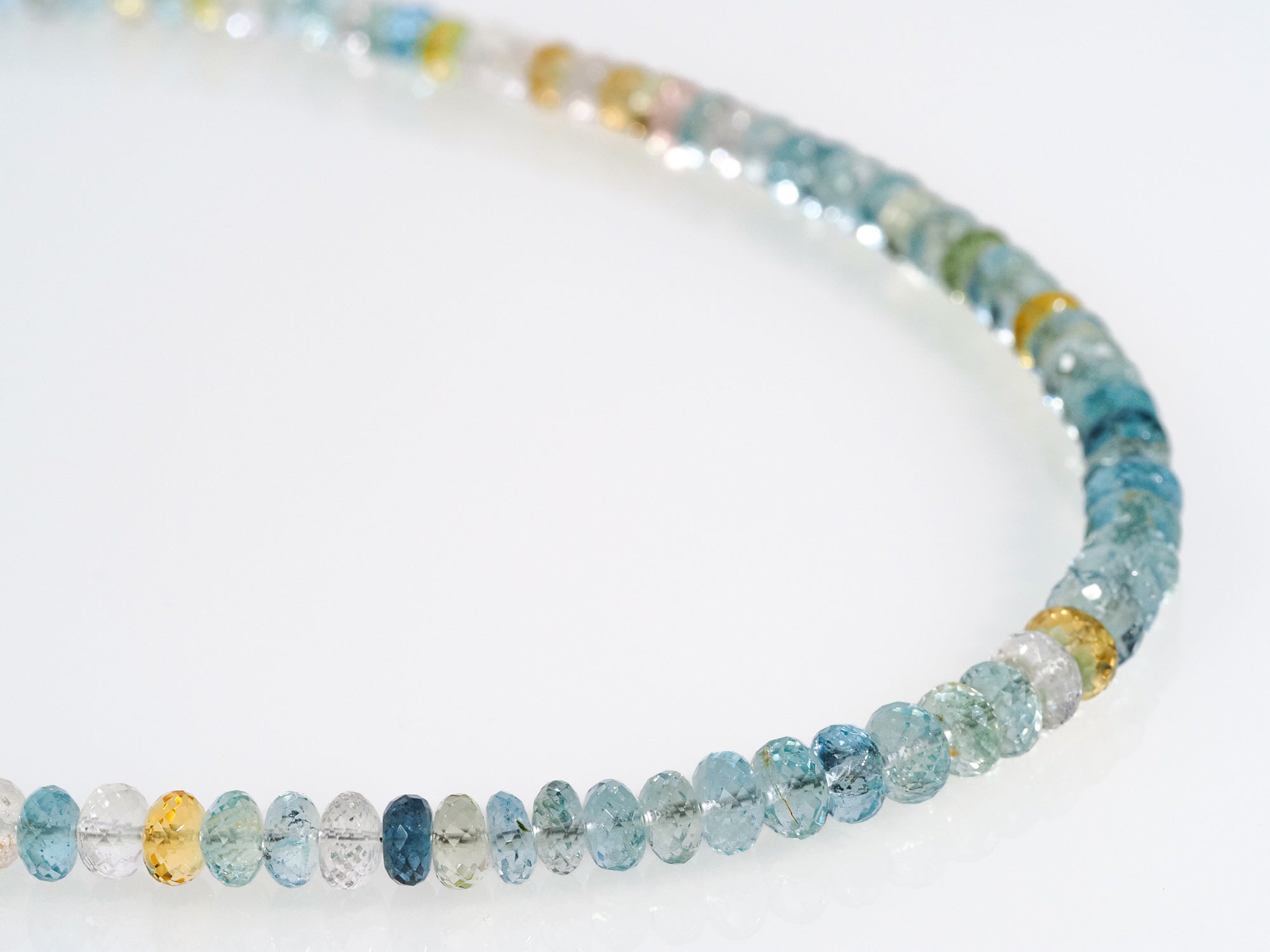 Aquamarin Kette 3 Farben Morganit Heliodor - elstardesign