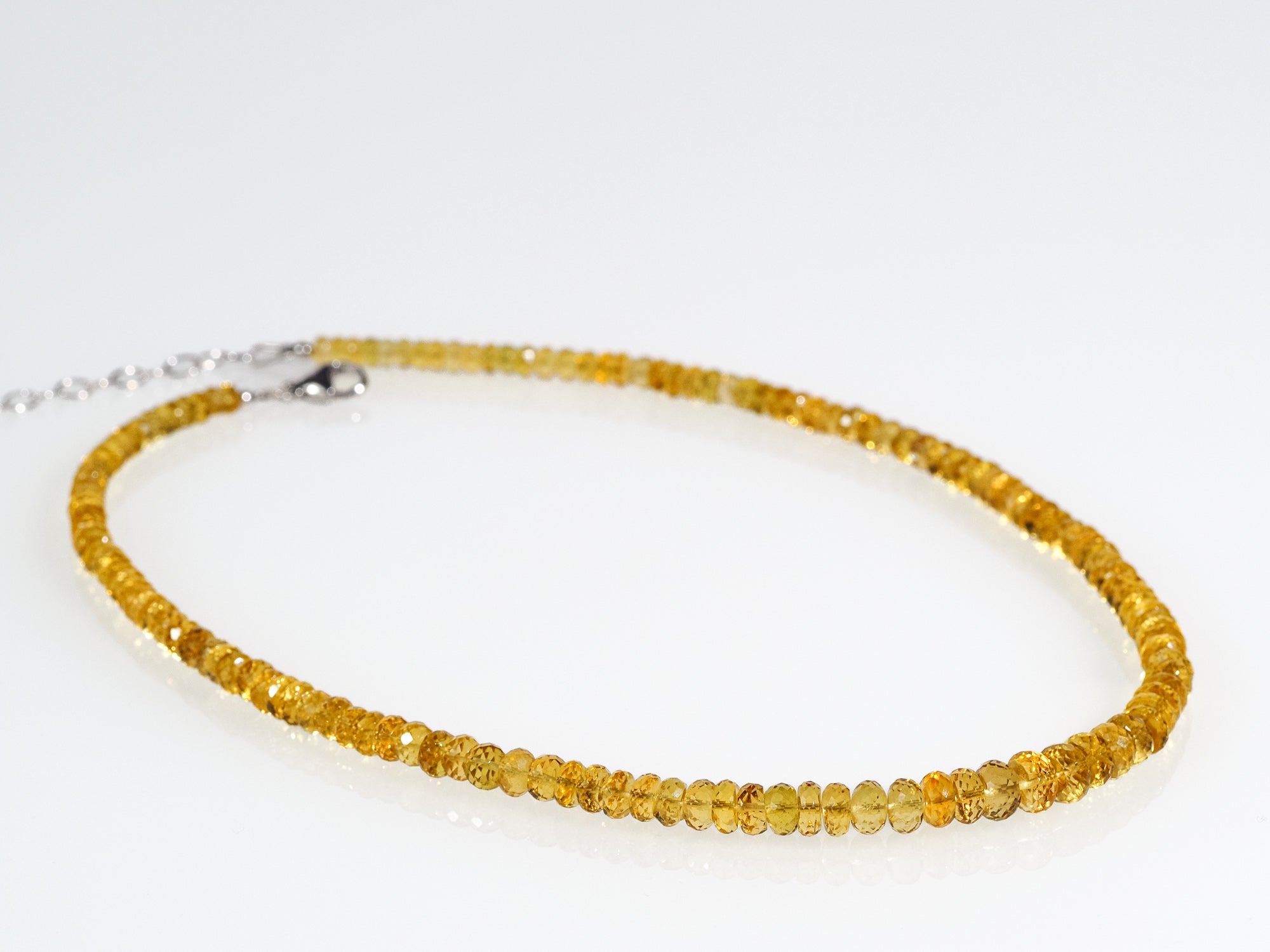 Heliodor Kette 100% Gold Beryll Edelsteinkette in bester Qualität - elstardesign