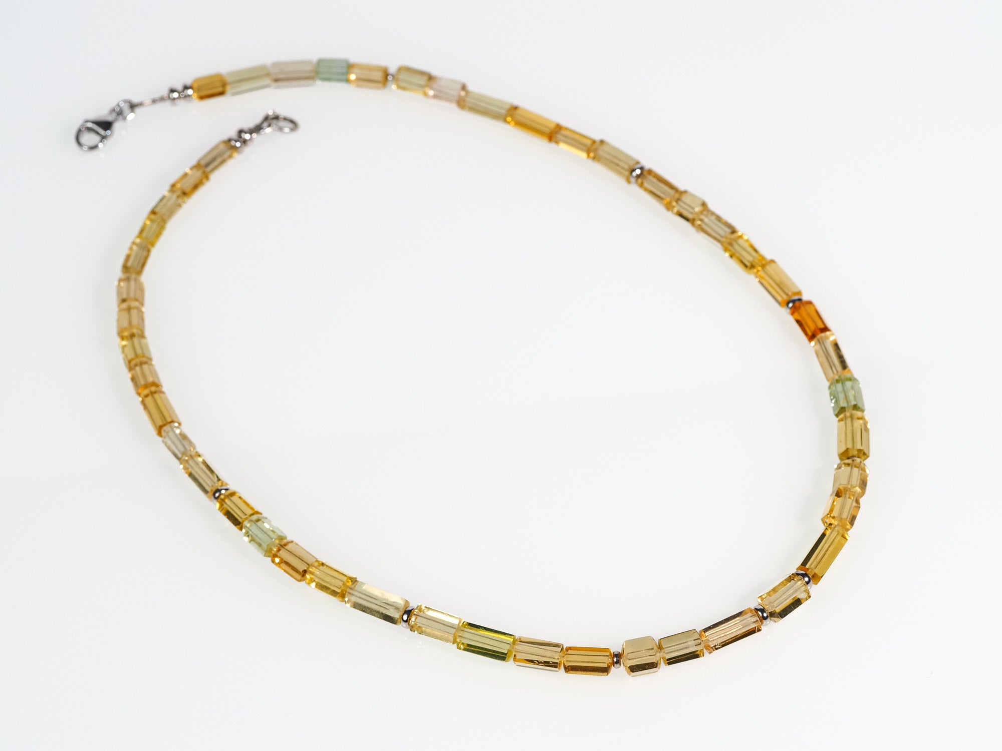 Heliodor necklace - natural gold beryl gemstone necklace