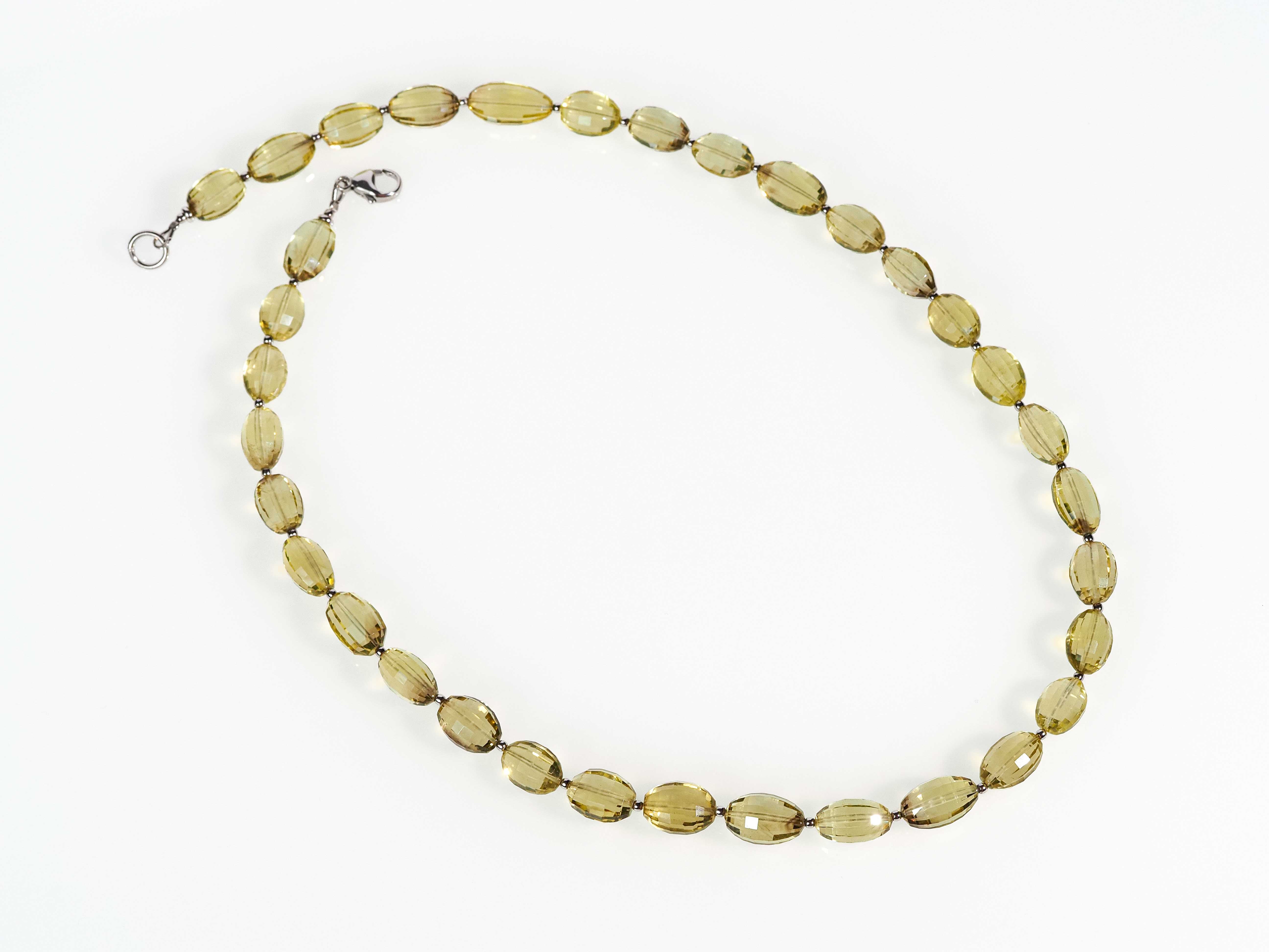 Citrin Edelsteinkette facettiert – Lemonquarz - elstardesign