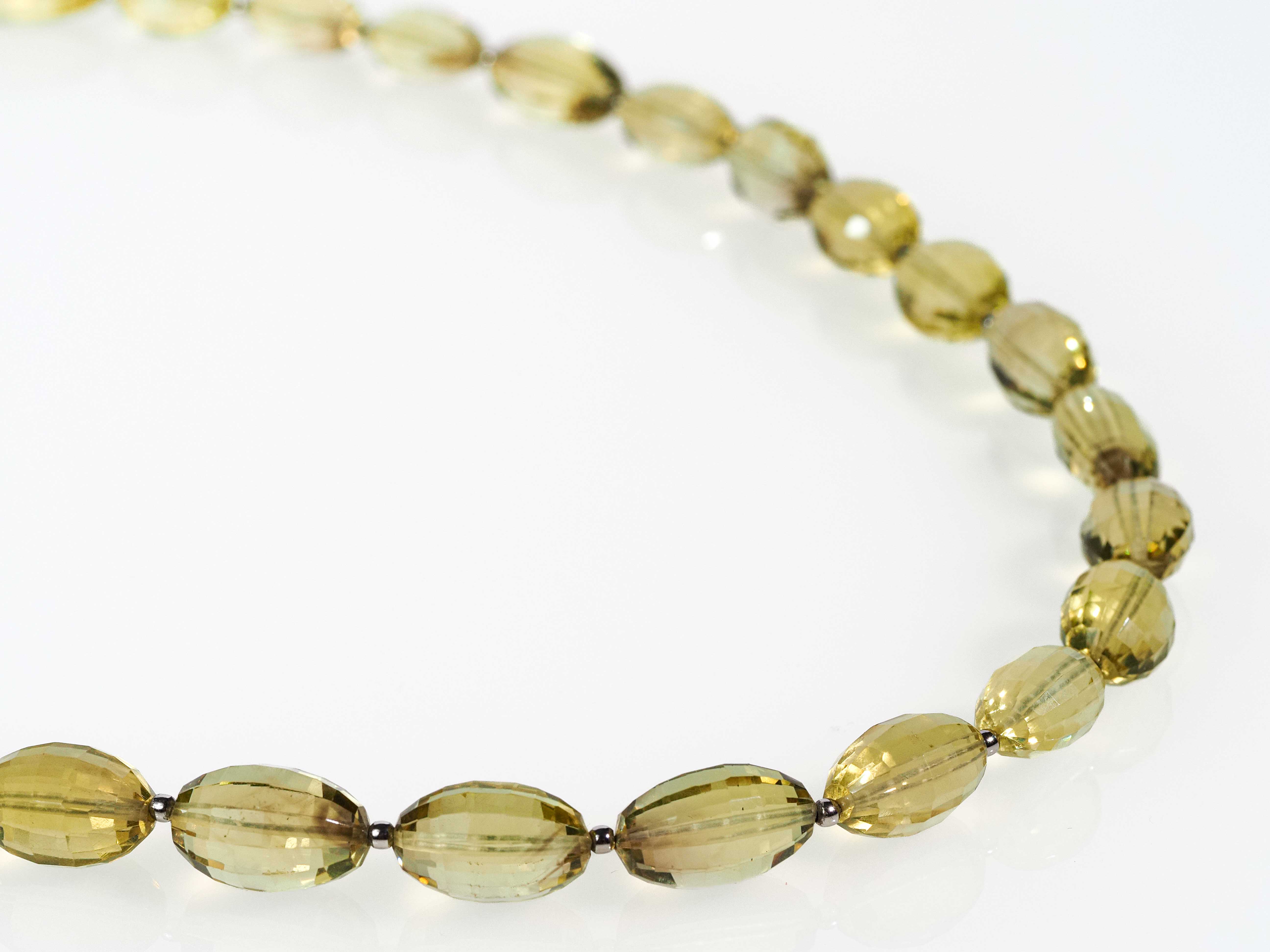 Citrin Edelsteinkette facettiert – Lemonquarz - elstardesign