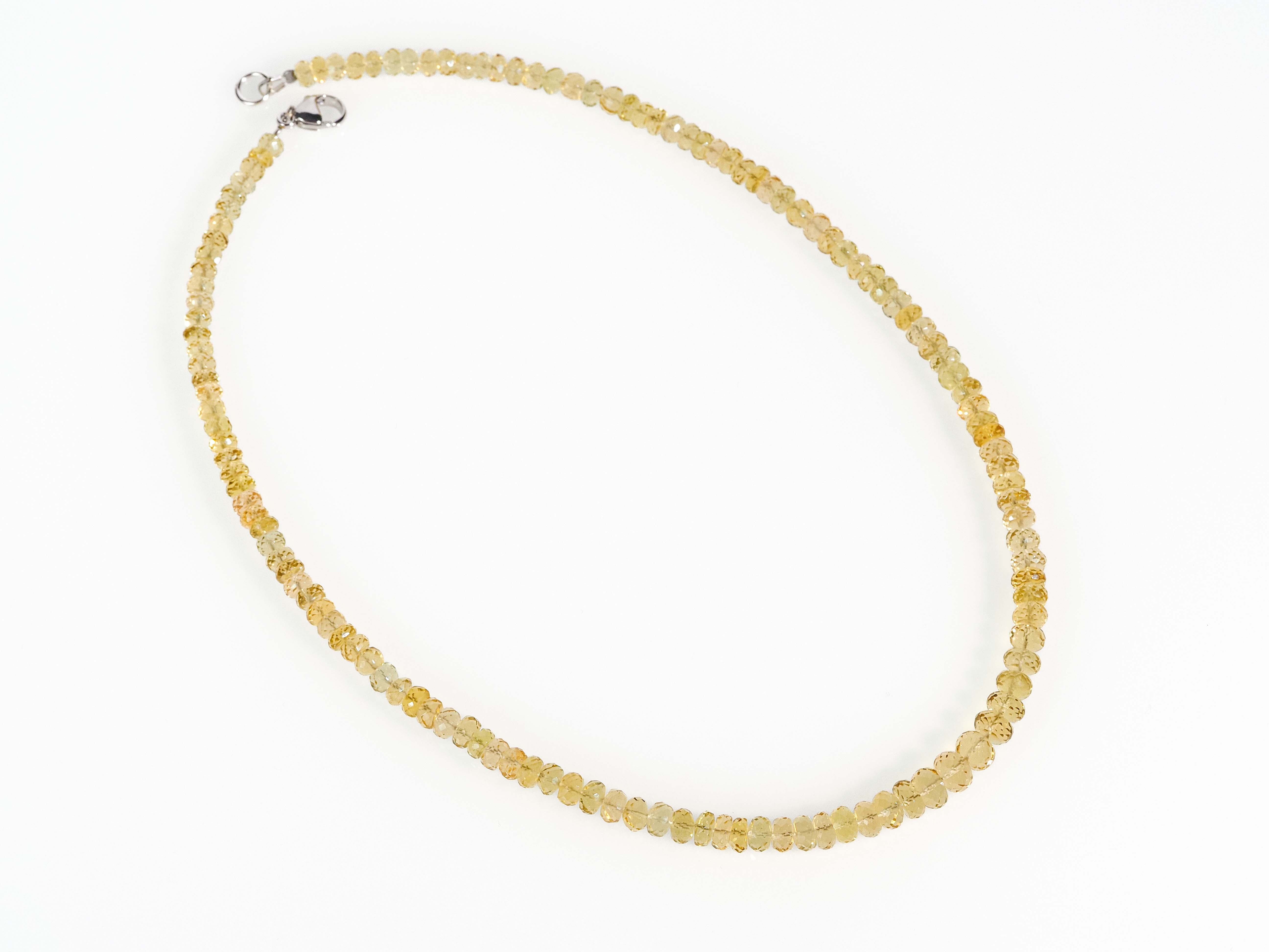 Heliodor Kette 100% Natürlich 108ct gelb Edelsteinkette - elstardesign