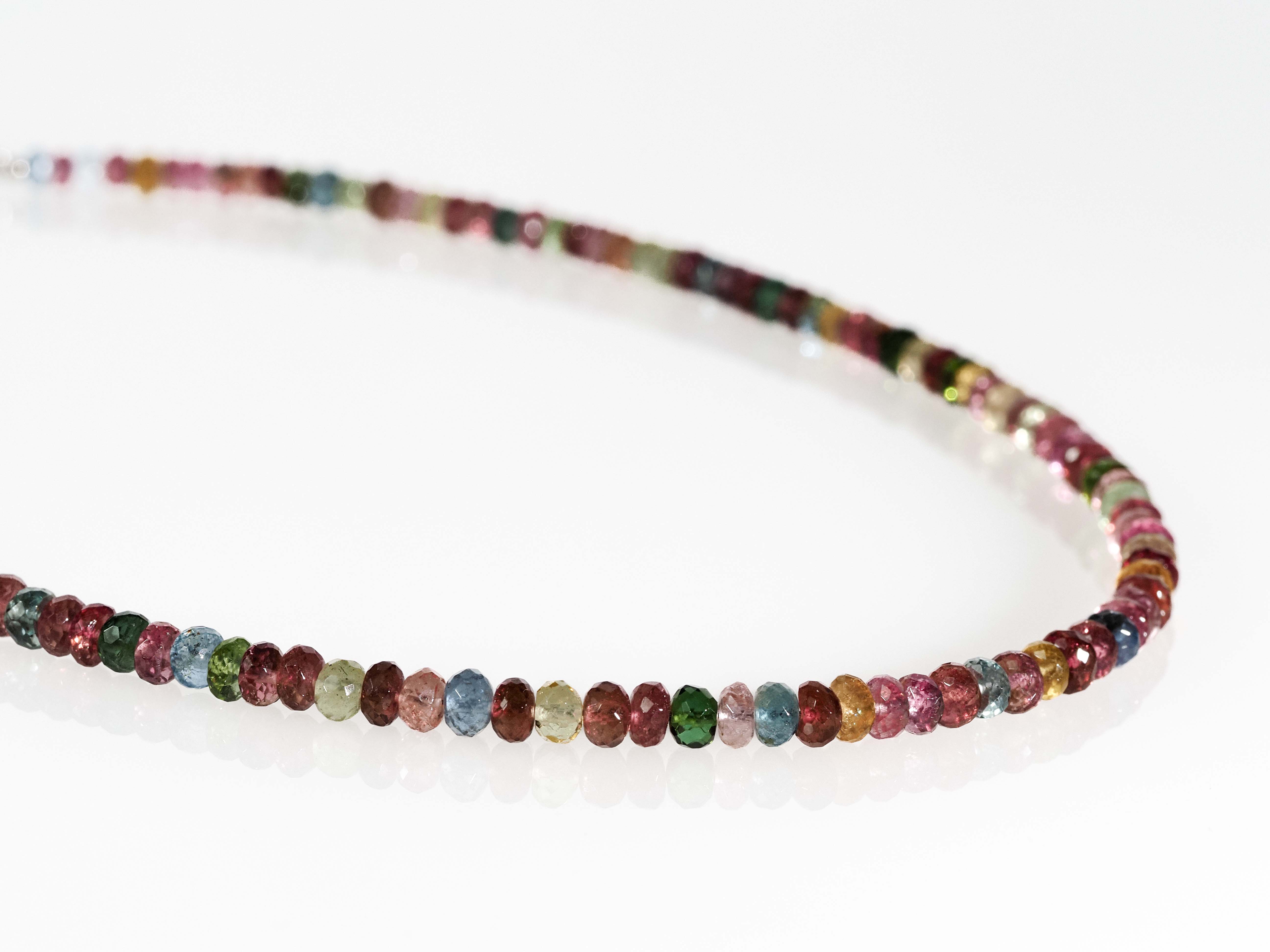 Turmalin Halskette  Multicolor Edelstein Collier Unikat - elstardesign