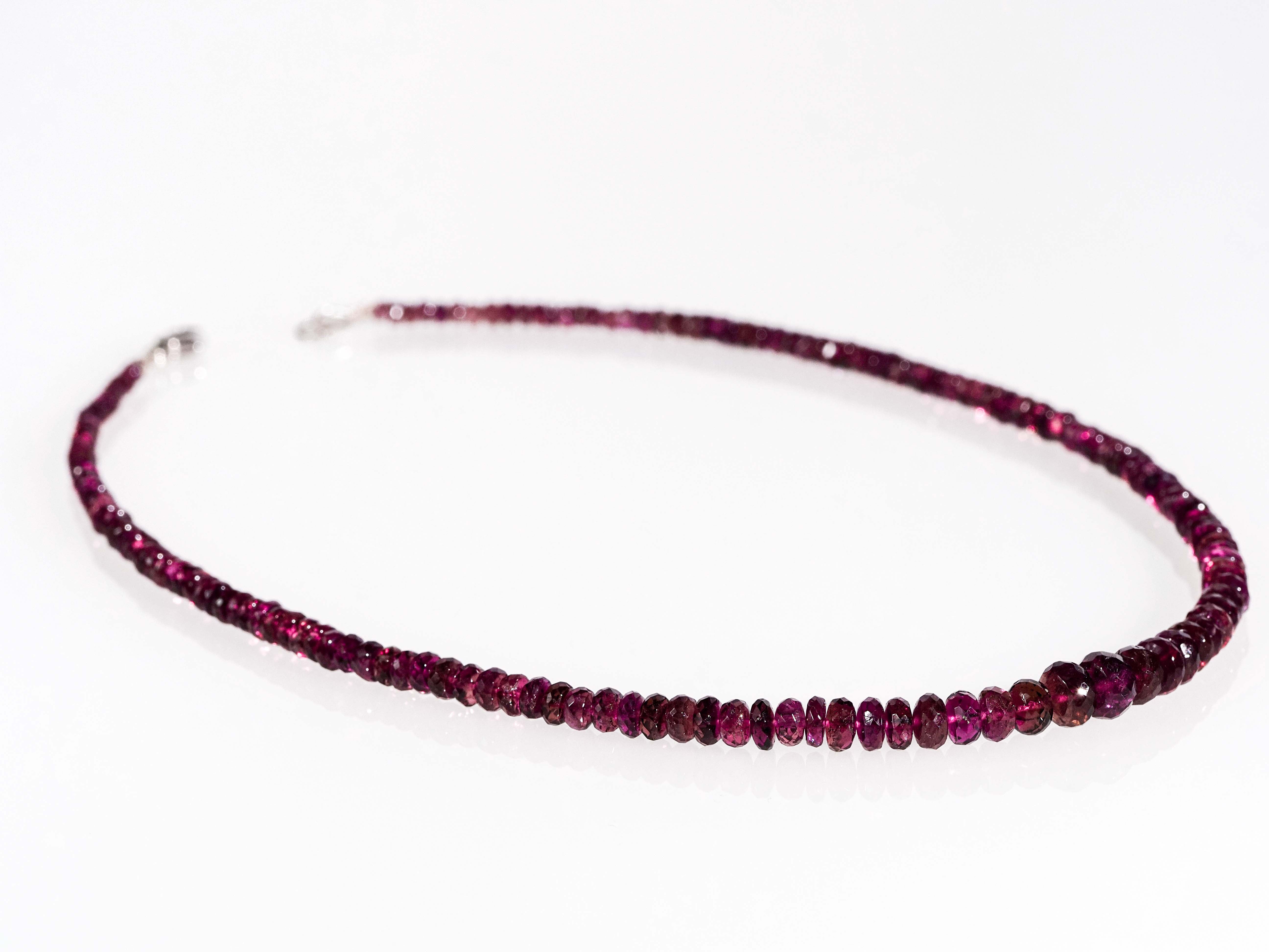 Pink Turmalin Kette Rubellit Turmalin Edelstein Collier rosarot facettiert - elstardesign