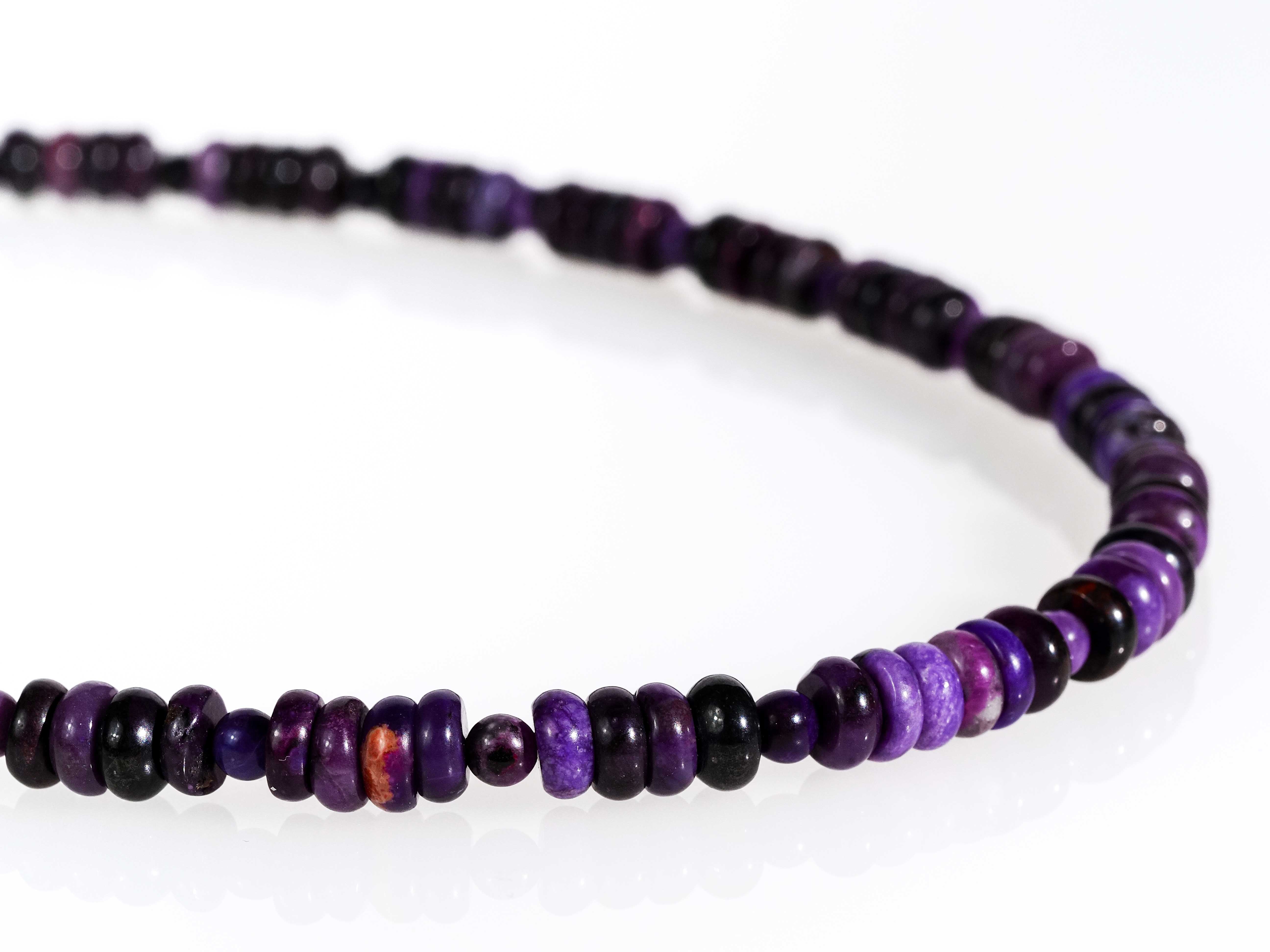 Fantastic genuine sugilite gemstone necklace - rare natural quality from South Africa