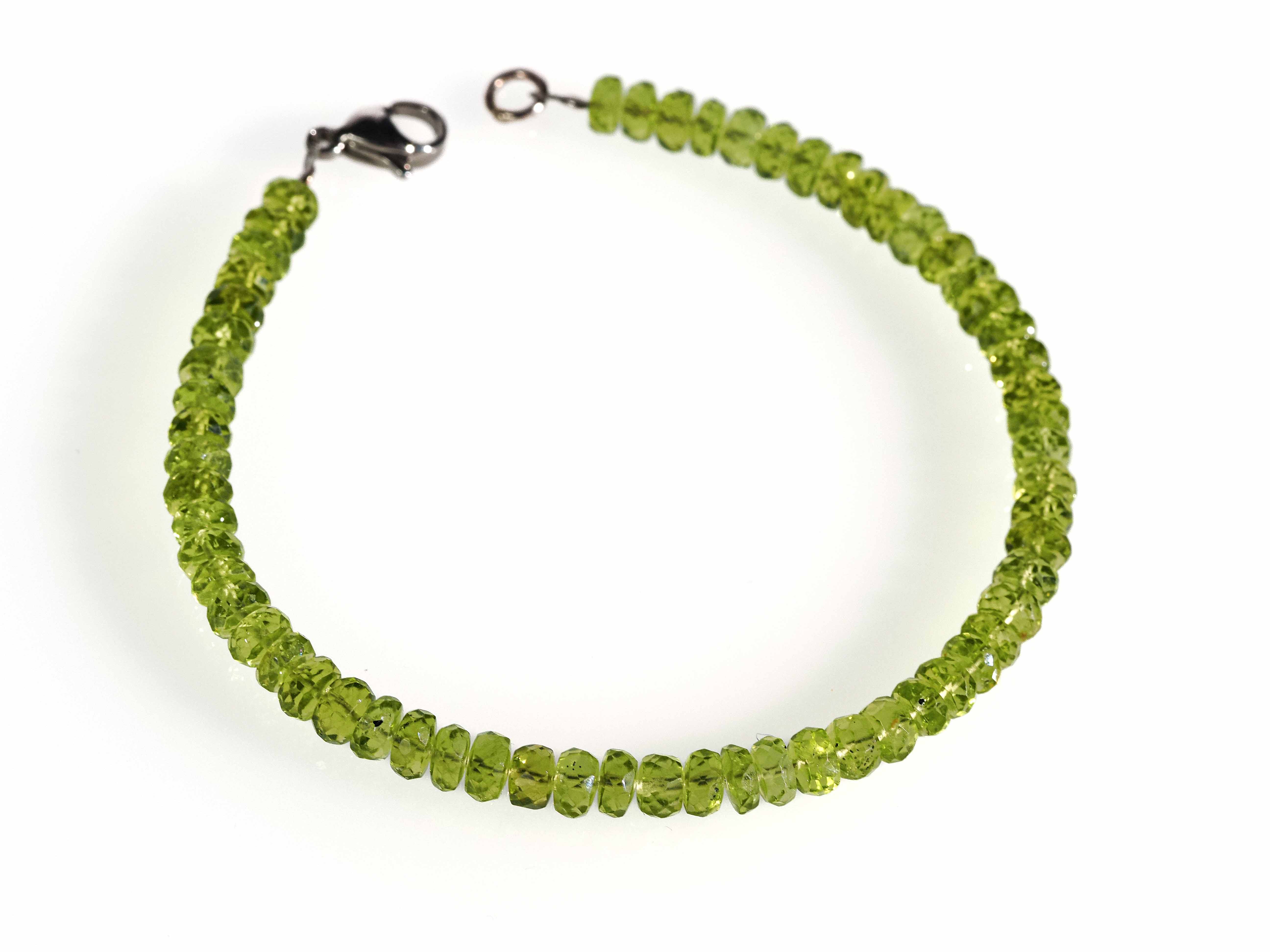 Peridot Armband facettiert 925er Silber - elstardesign