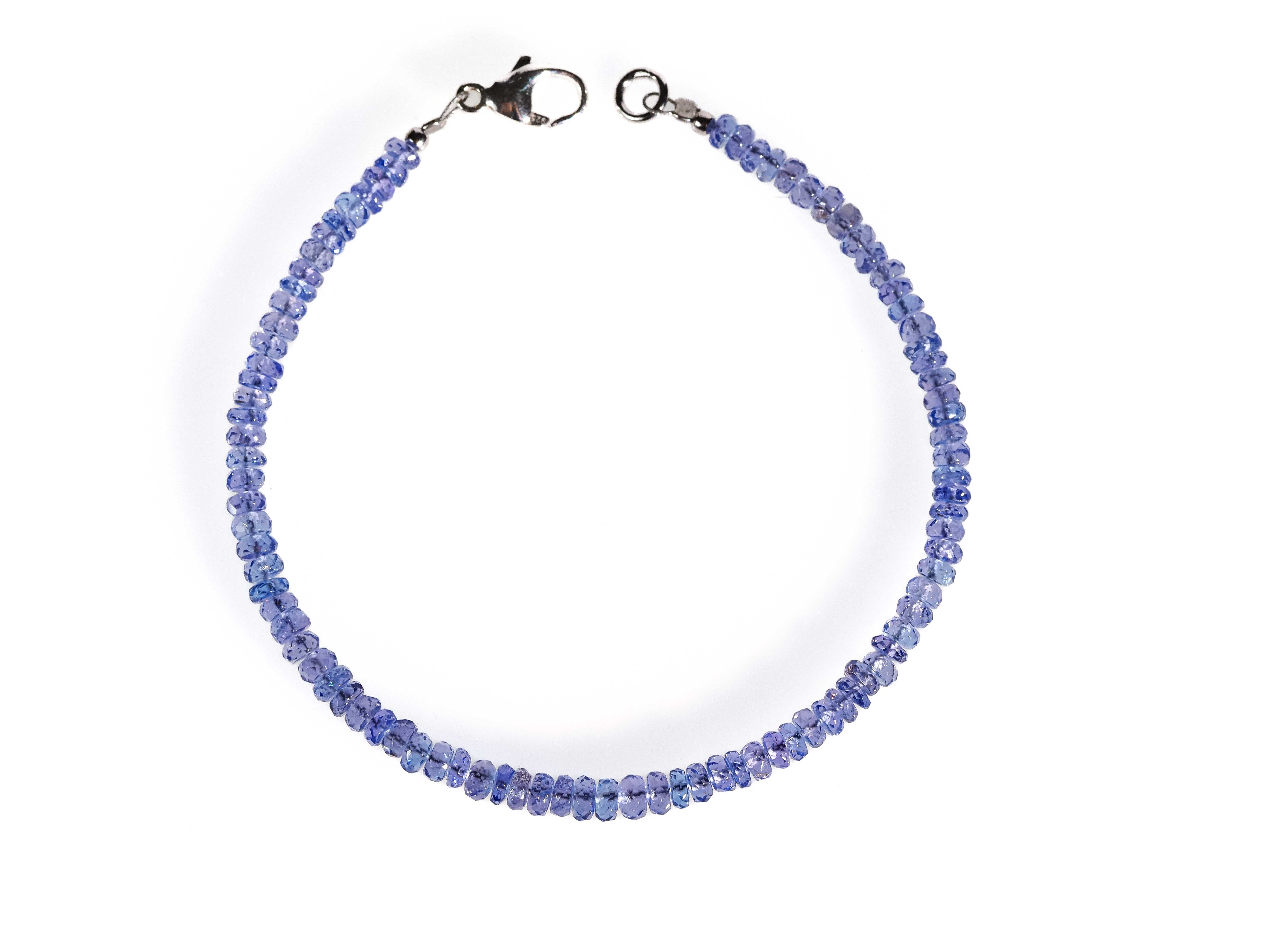 Top Tansanit Armband 925er Silber Edelstein