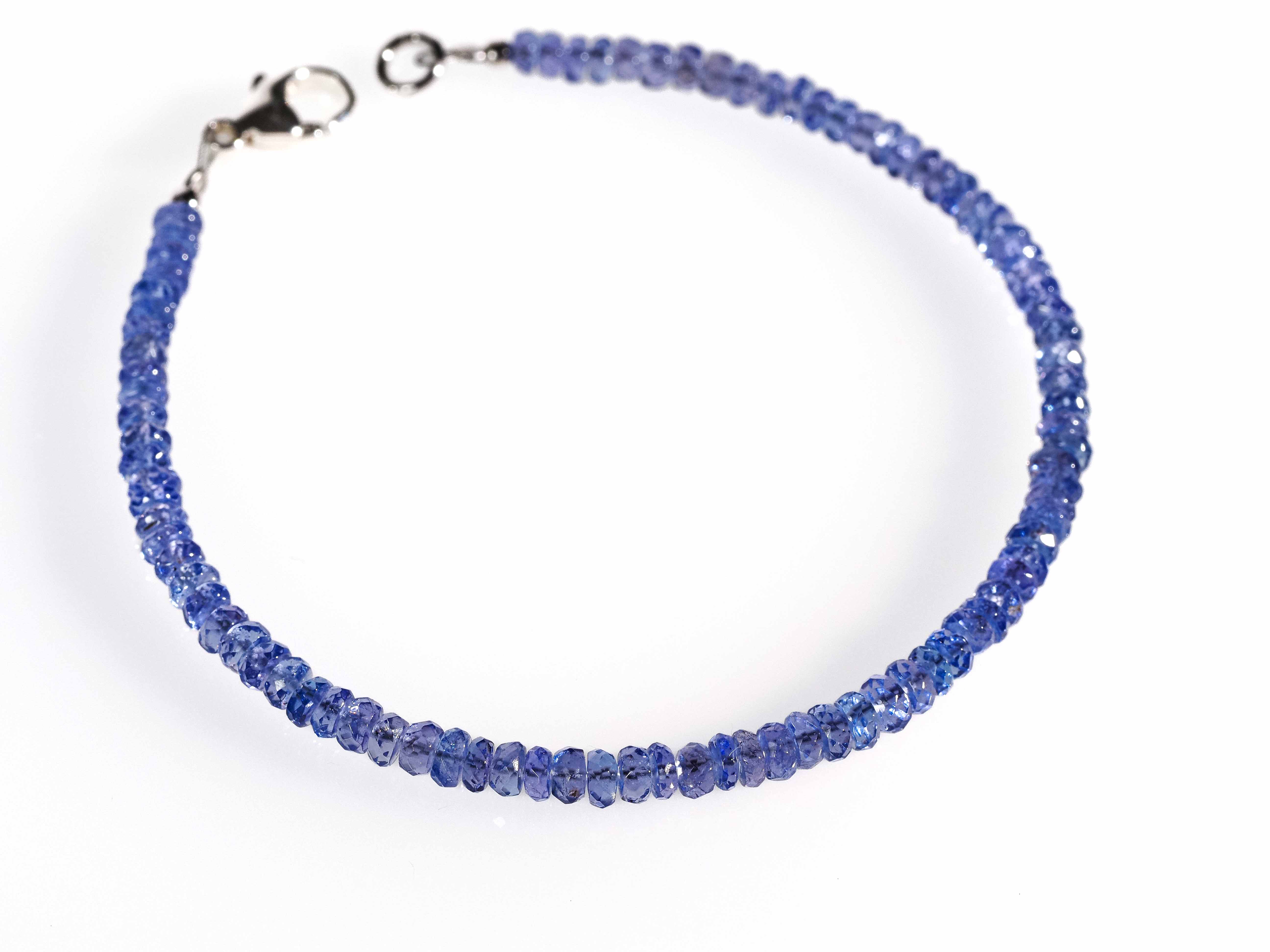 Top Tansanit Armband 925er Silber Edelstein