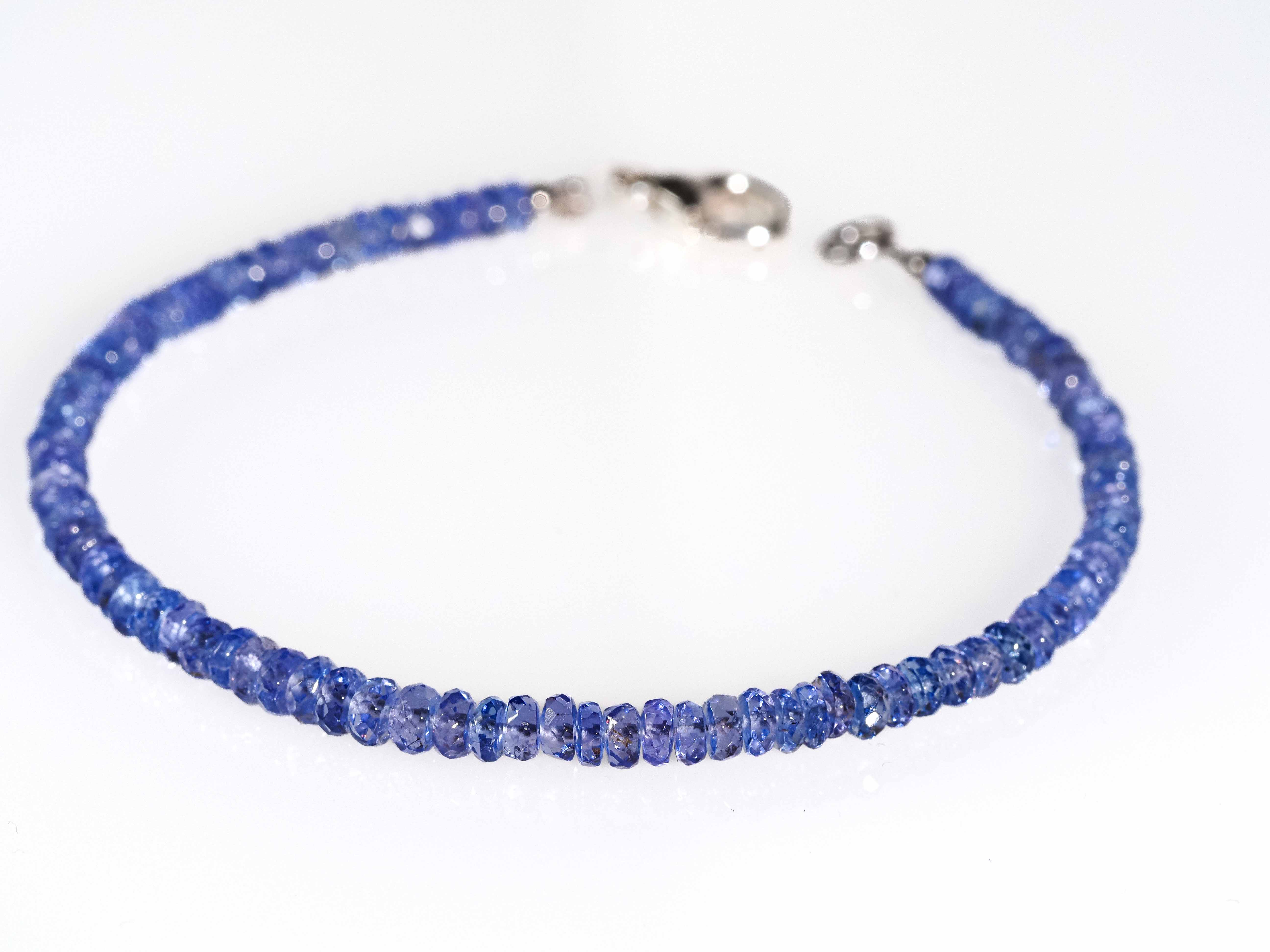 Top Tansanit Armband 925er Silber Edelstein