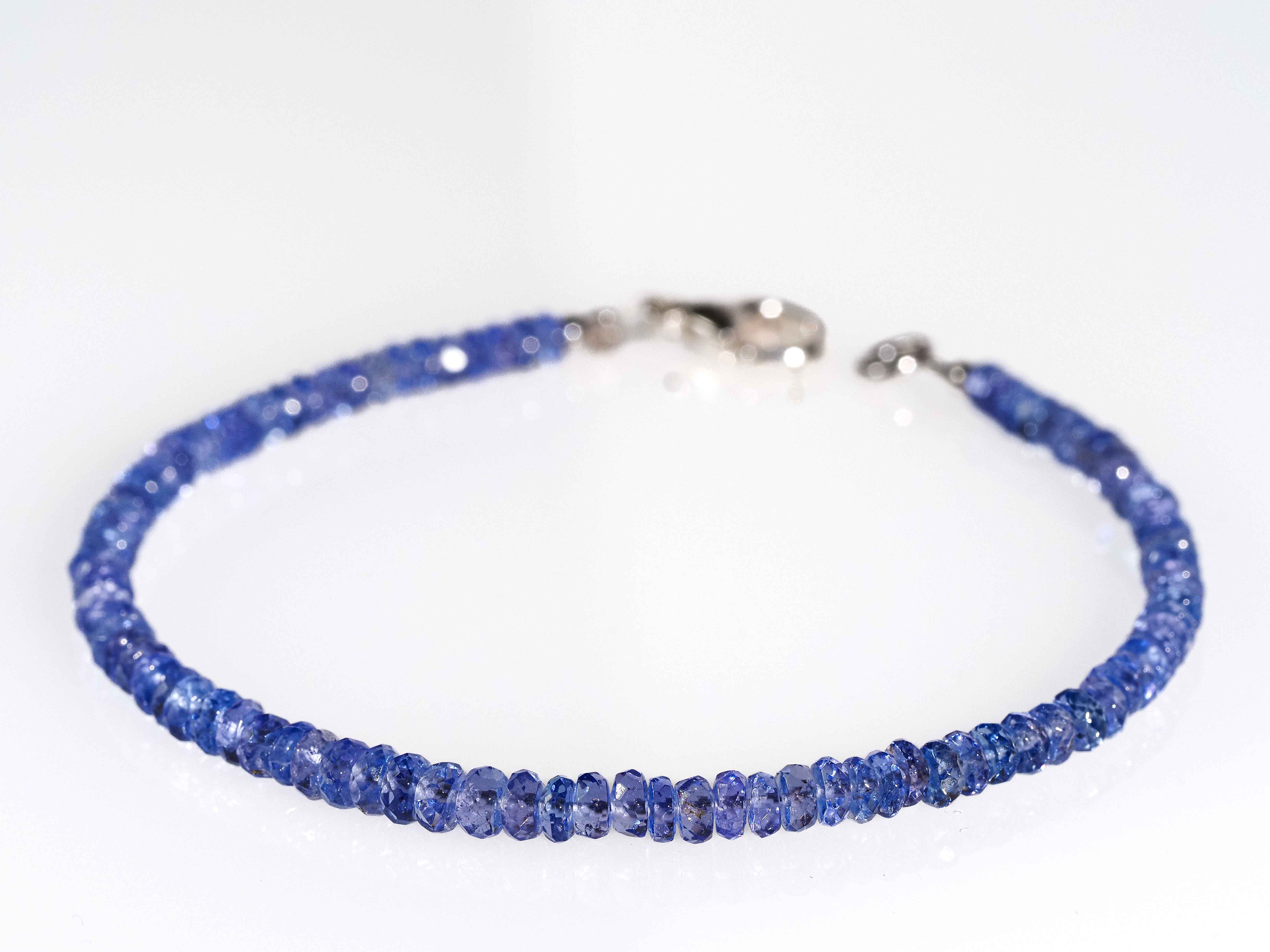 Top Tansanit Armband 925er Silber Edelstein