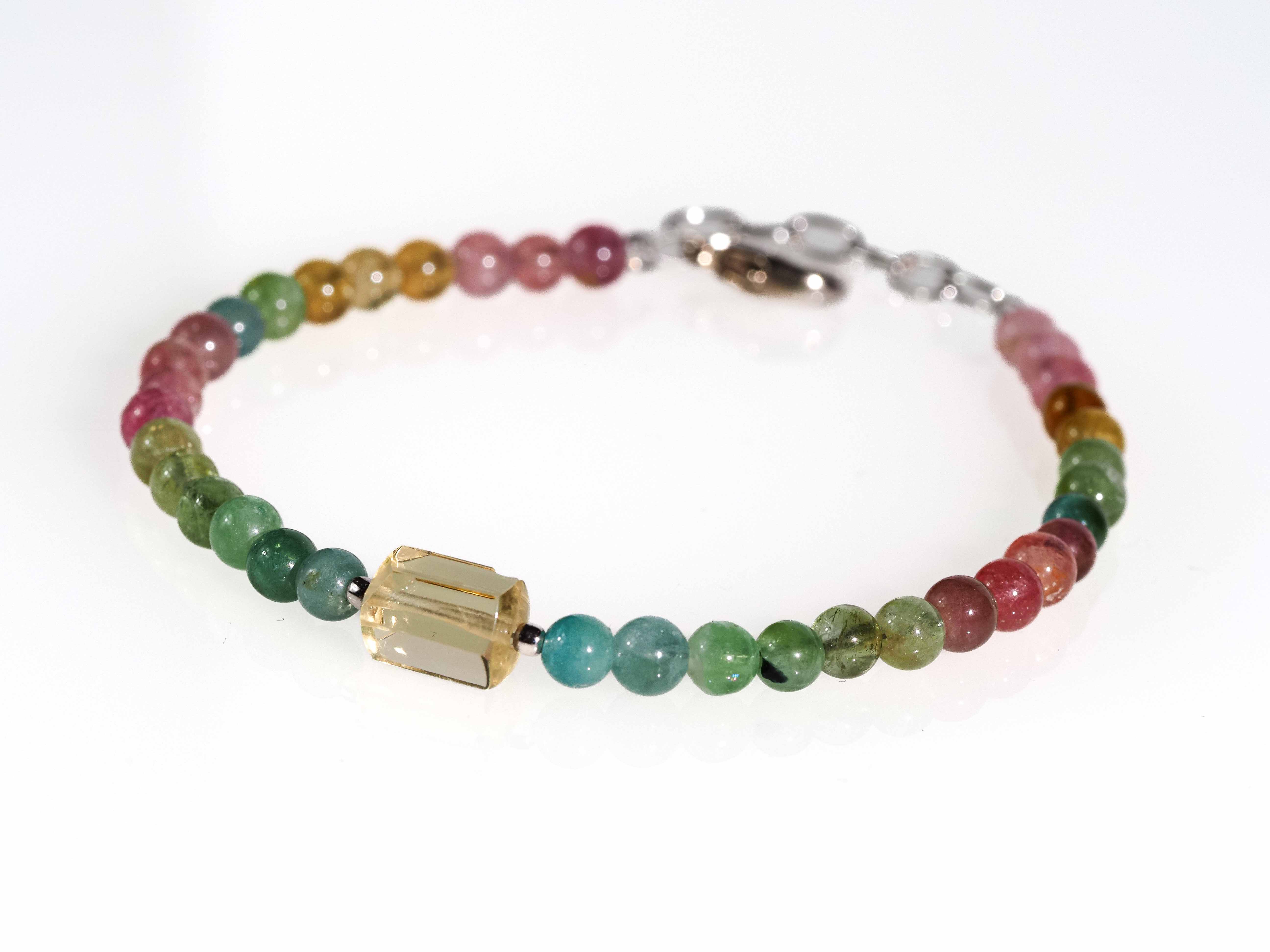 Turmalin Armband multicolor Heliodor 925er Silber - elstardesign