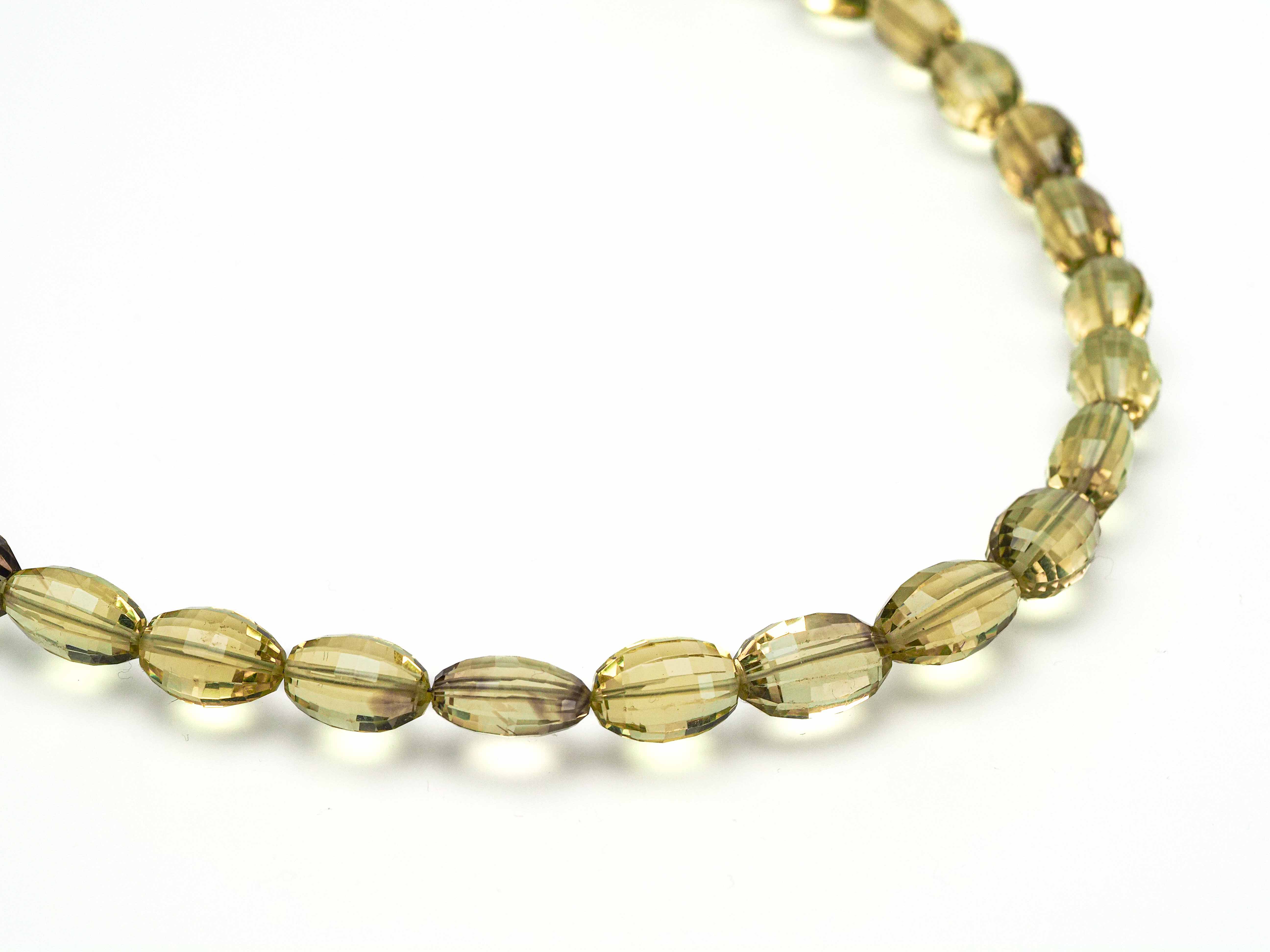 Citrin Kette 45cm plus 6cm Sterling Silber facettiert