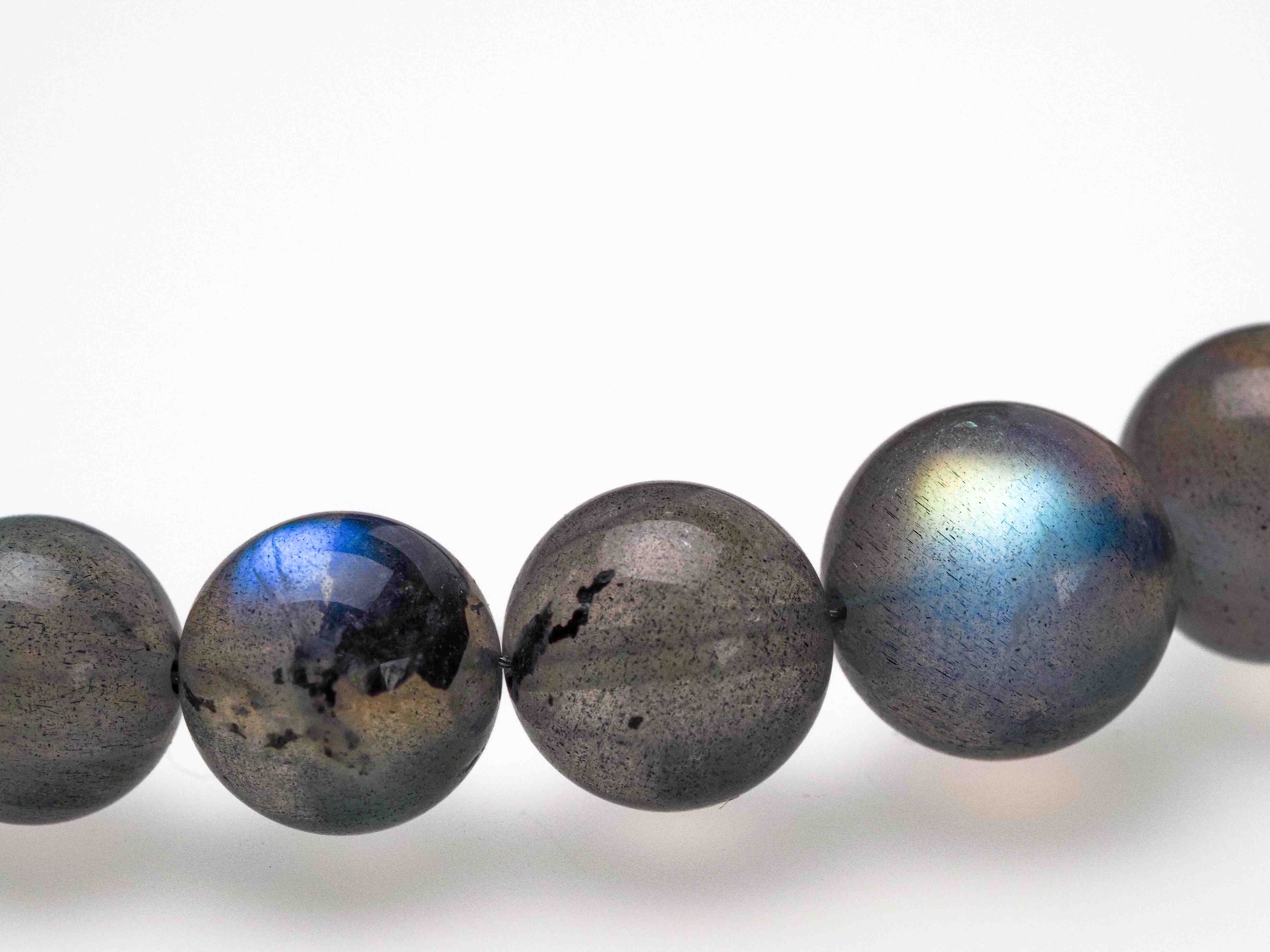 Labradorite necklace 48cm gemstone ball chain