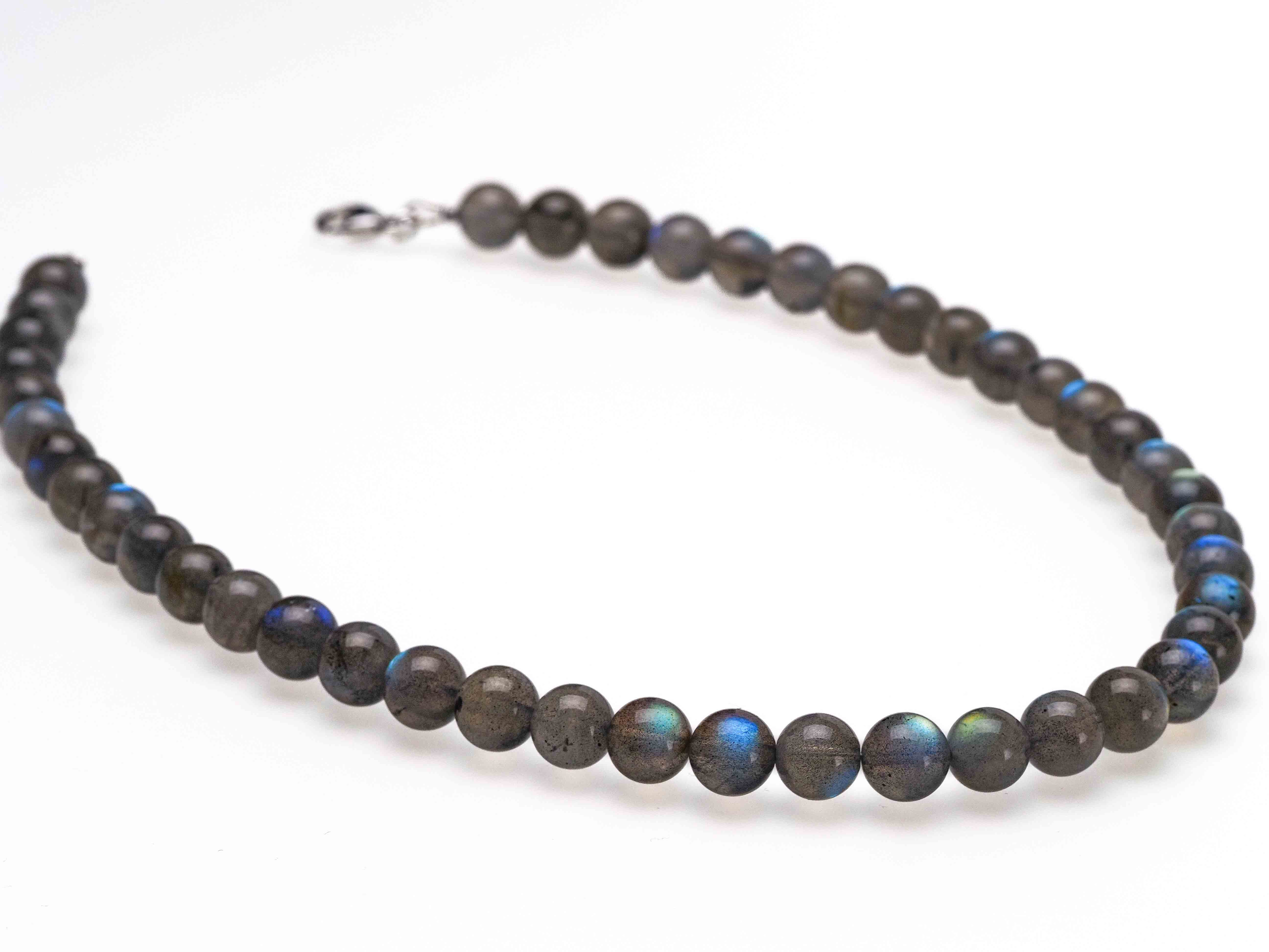 Labradorite necklace precious shimmering gemstone length 42cm