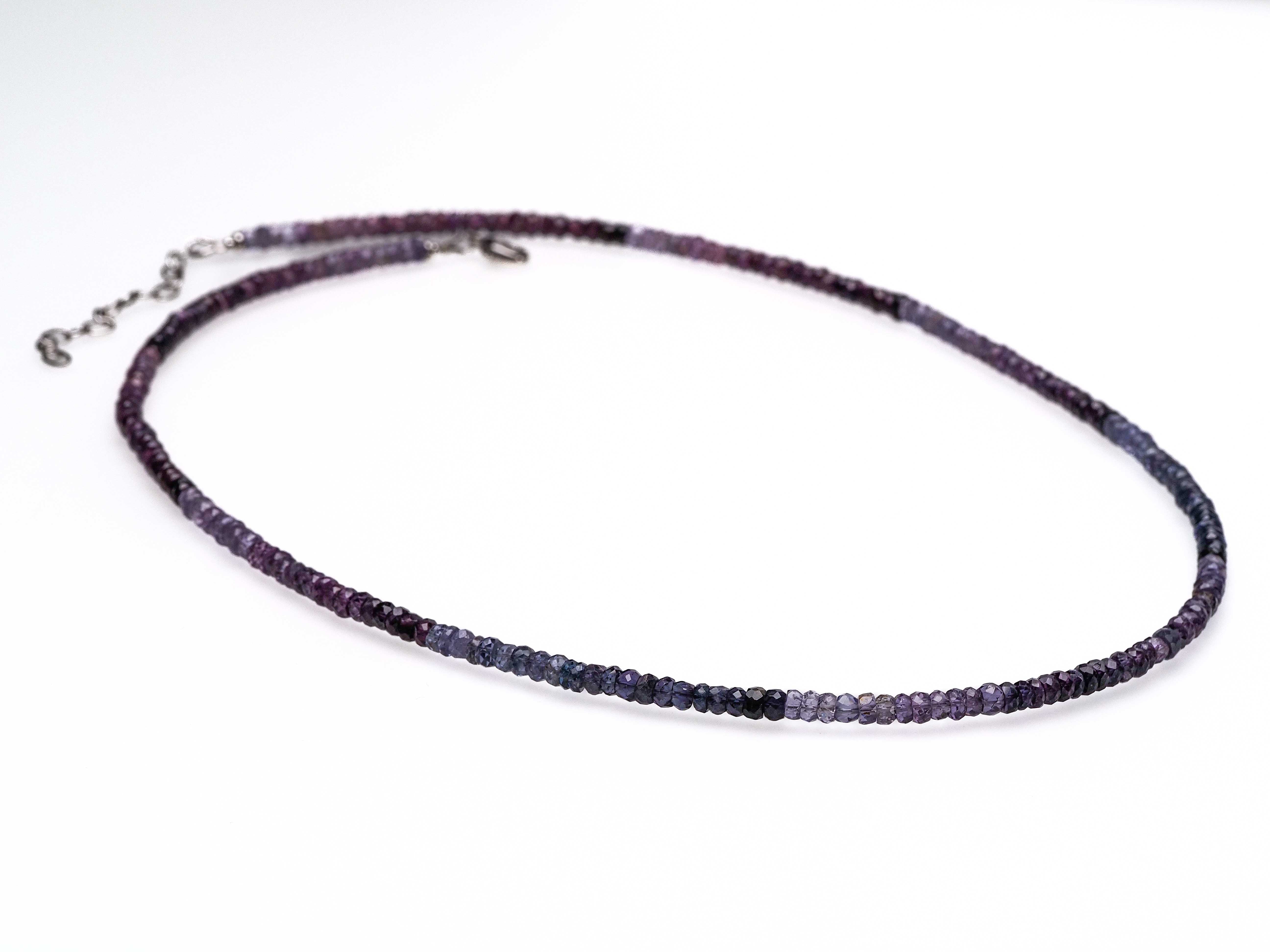 Spinell Kette Natur Edelstein Collier facettiert