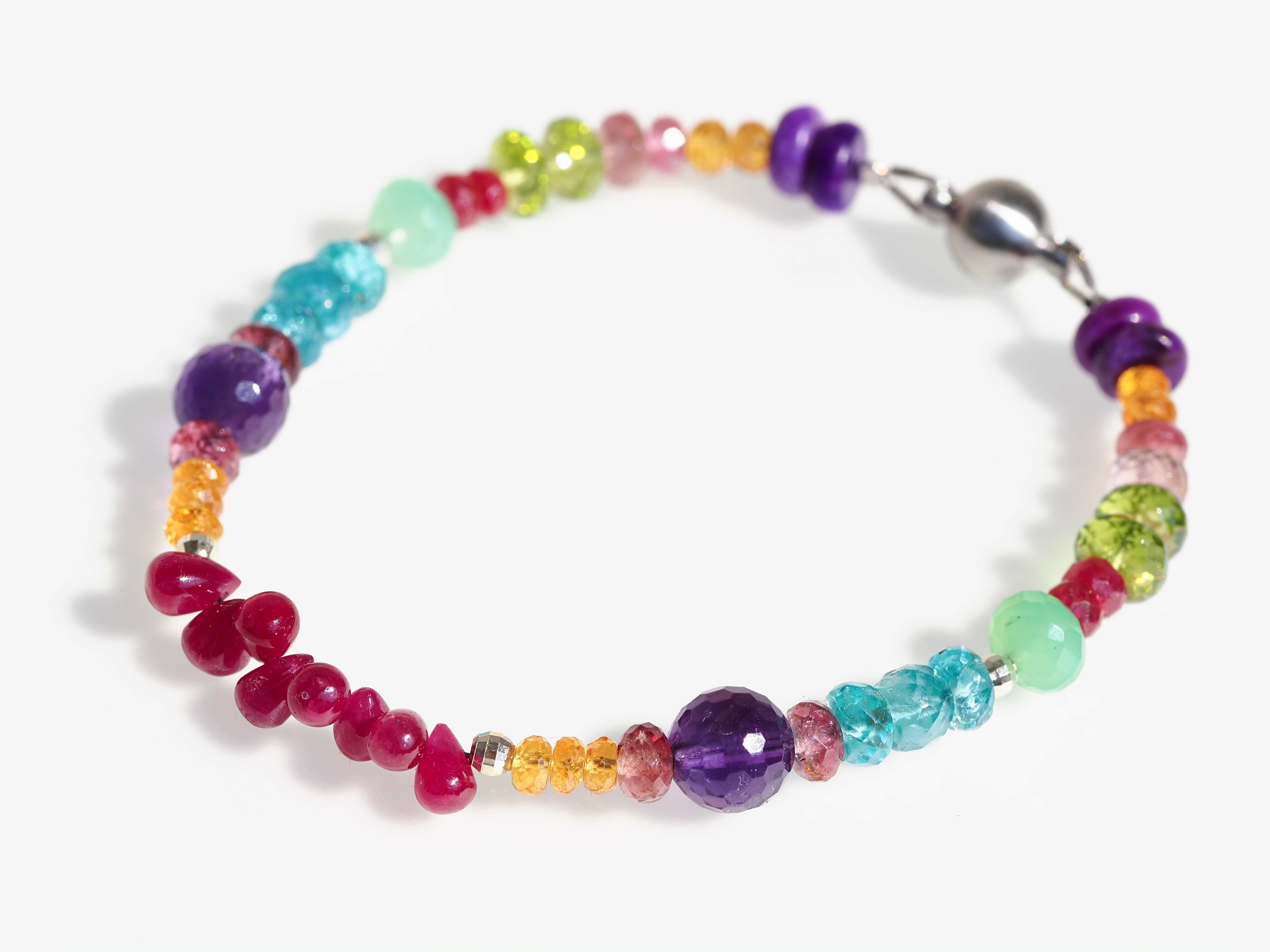 Farbintensives Edelstein Armband Magnetverschluss - elstardesign