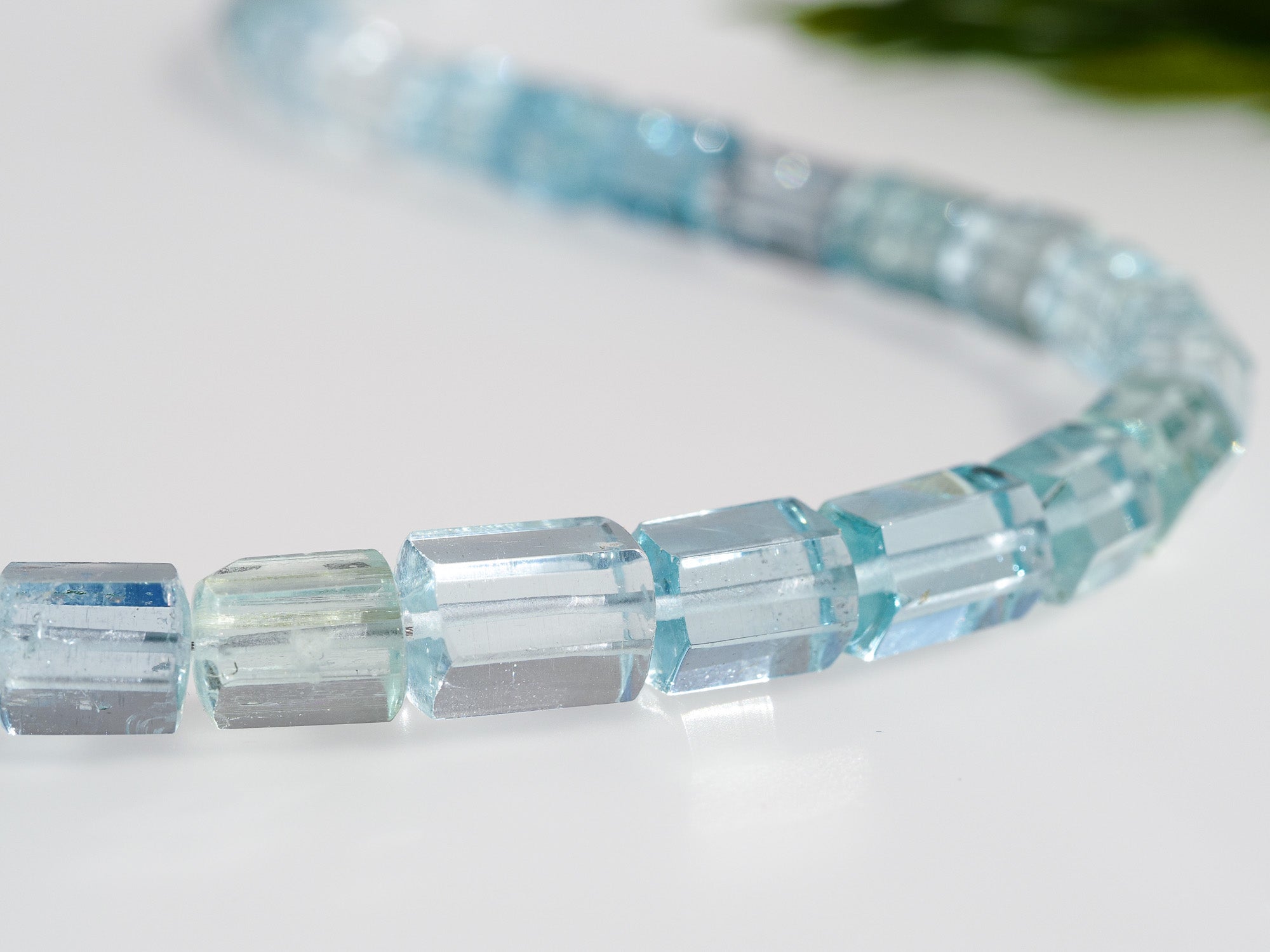 Aquamarin Kristall Kette blaue Edelstein Halskette Natur