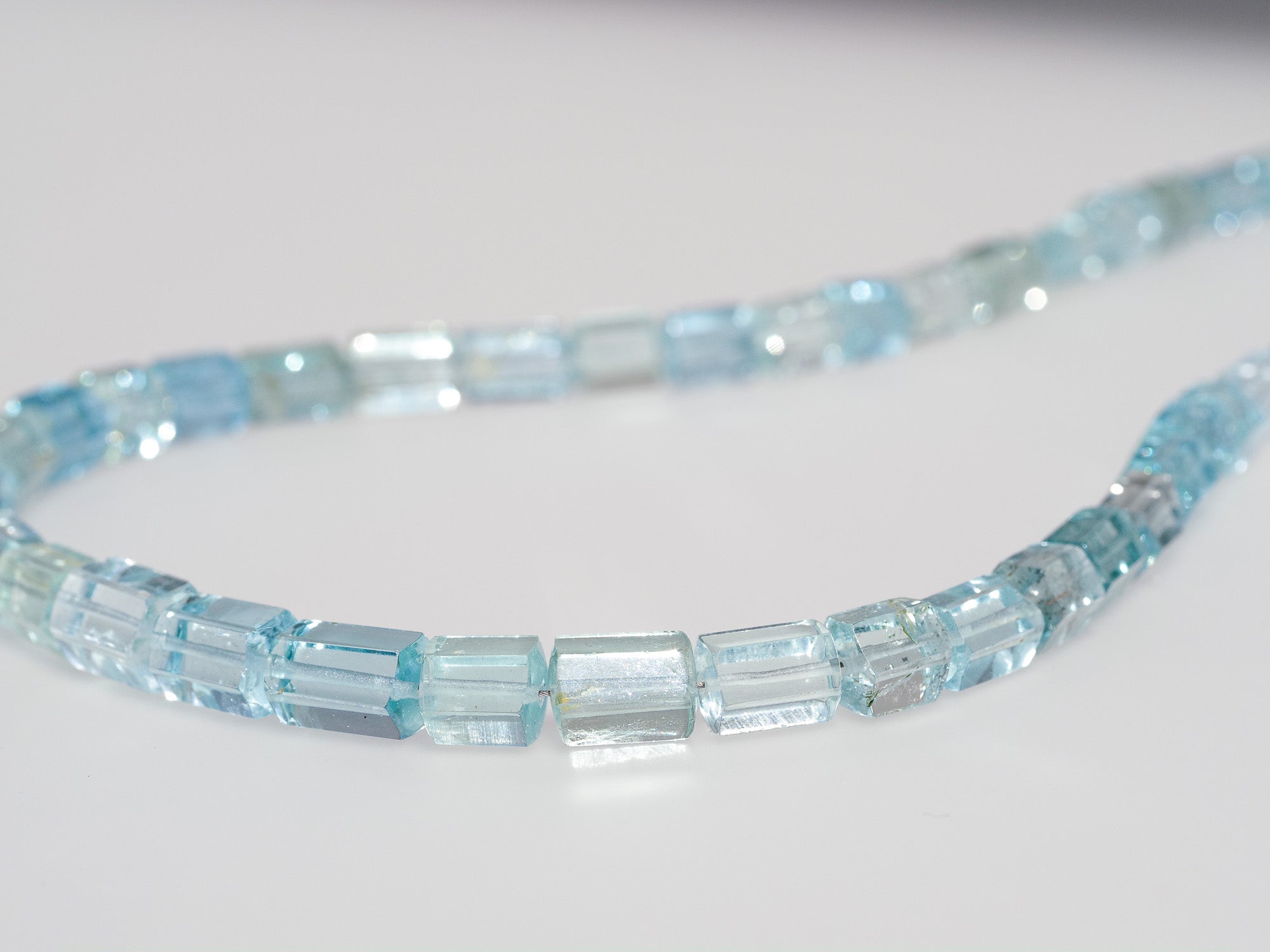 Aquamarin Kristall Kette blaue Edelstein Halskette Natur