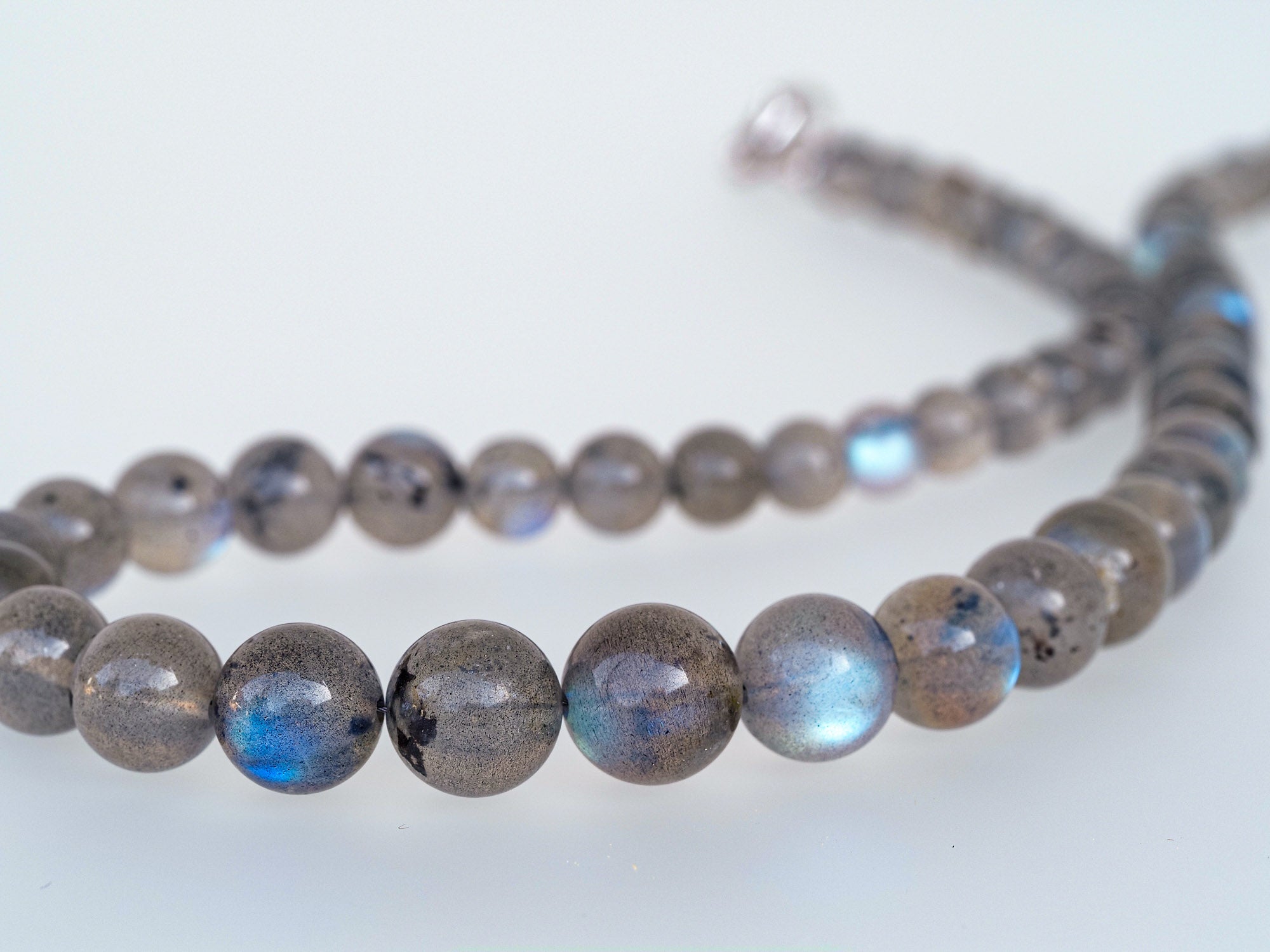 Labradorit Kette 48cm Edelstein Kugelkette