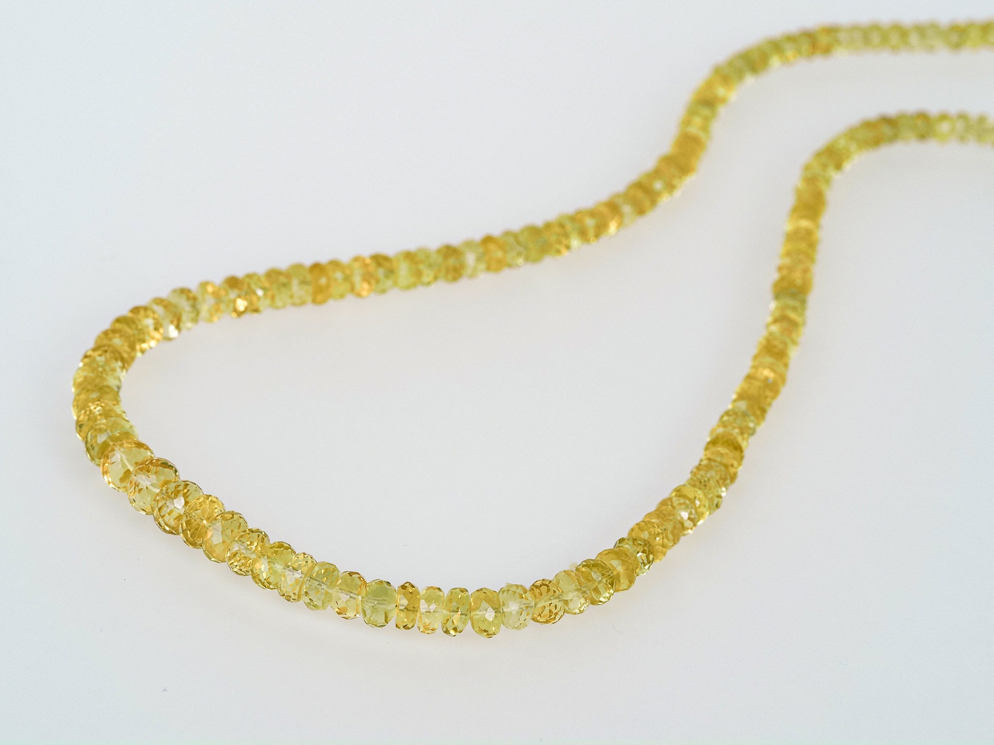 Heliodor Kette 100% natürliche gelbe Edelsteinkette