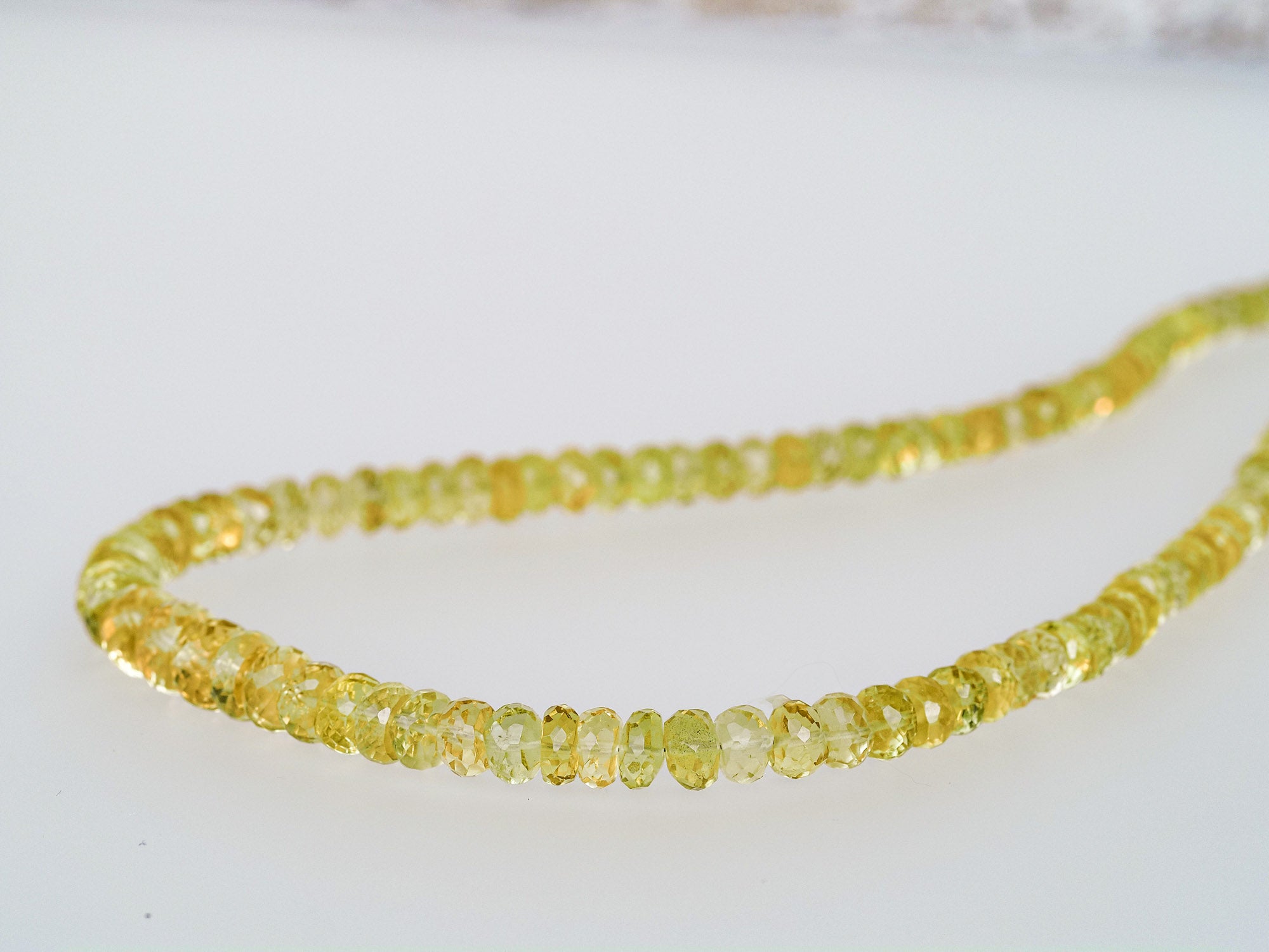 Heliodor Kette 100% natürliche gelbe Edelsteinkette
