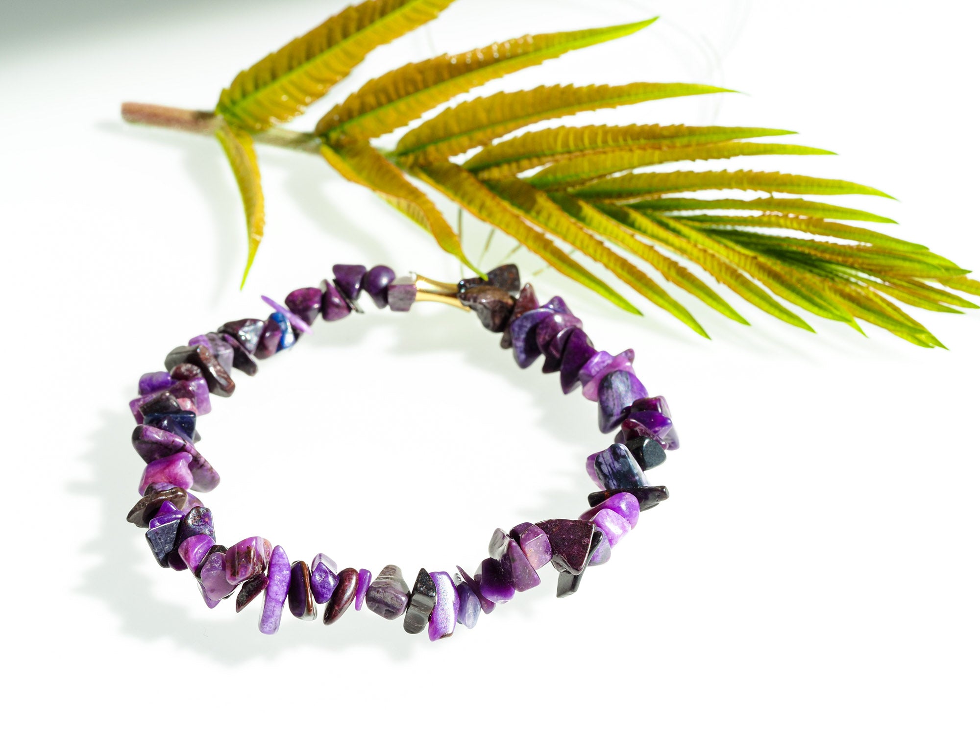 Sugilith Splitter Armband Natur Edelstein