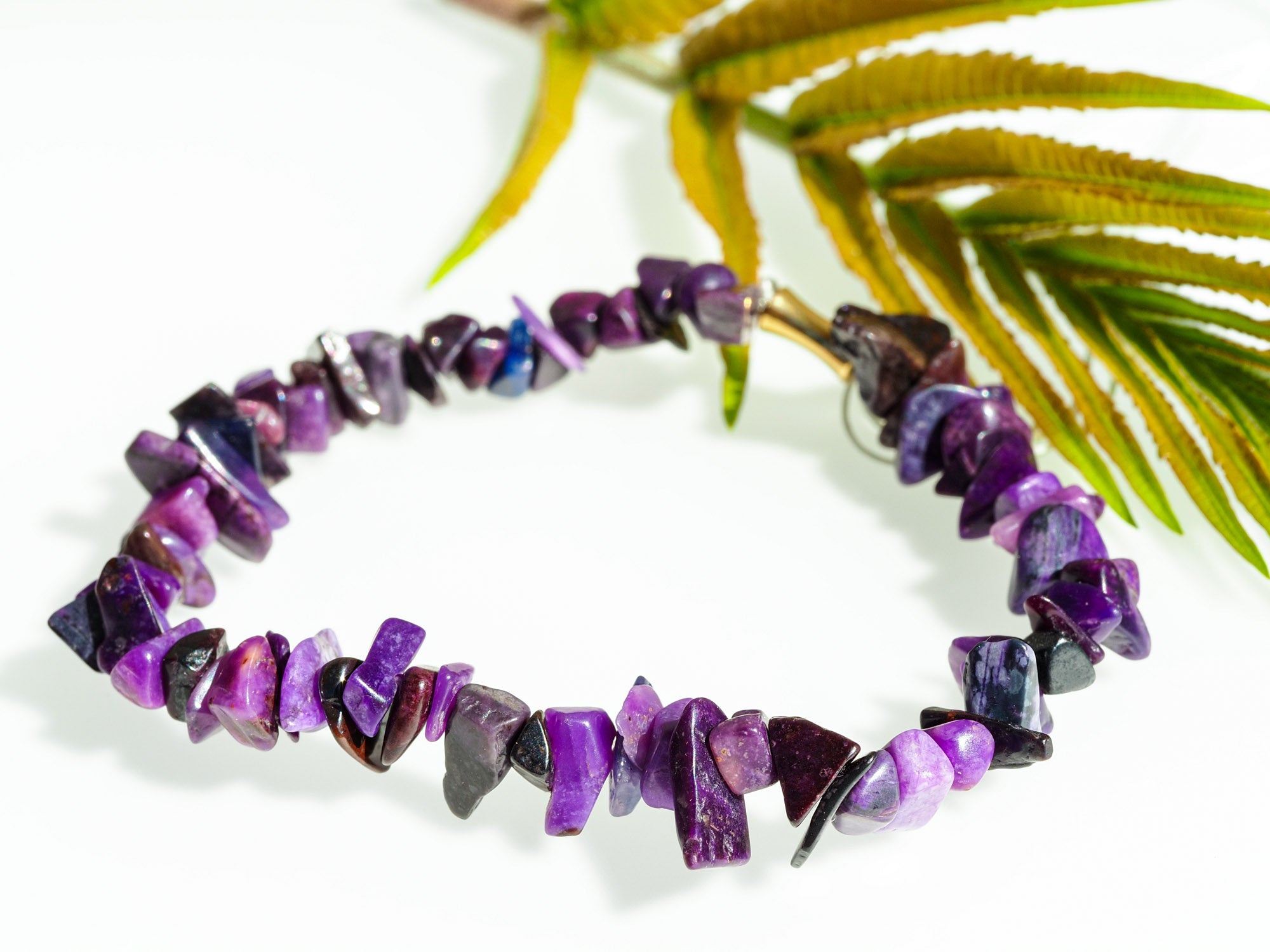 Sugilith Splitter Armband Natur Edelstein