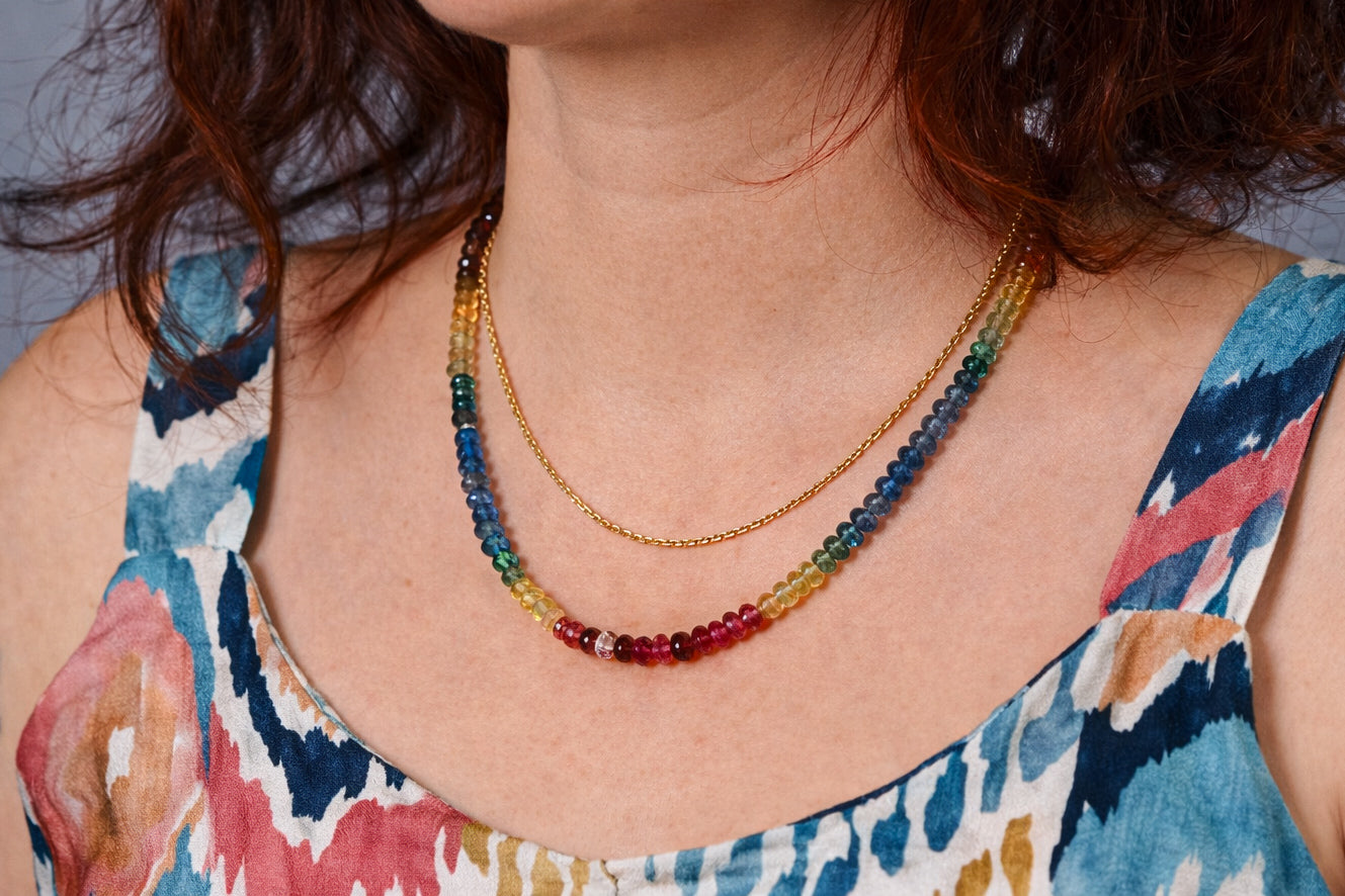 Multicolor Turmalin Kette – Hochwertig & Ausdrucksstark - elstardesign