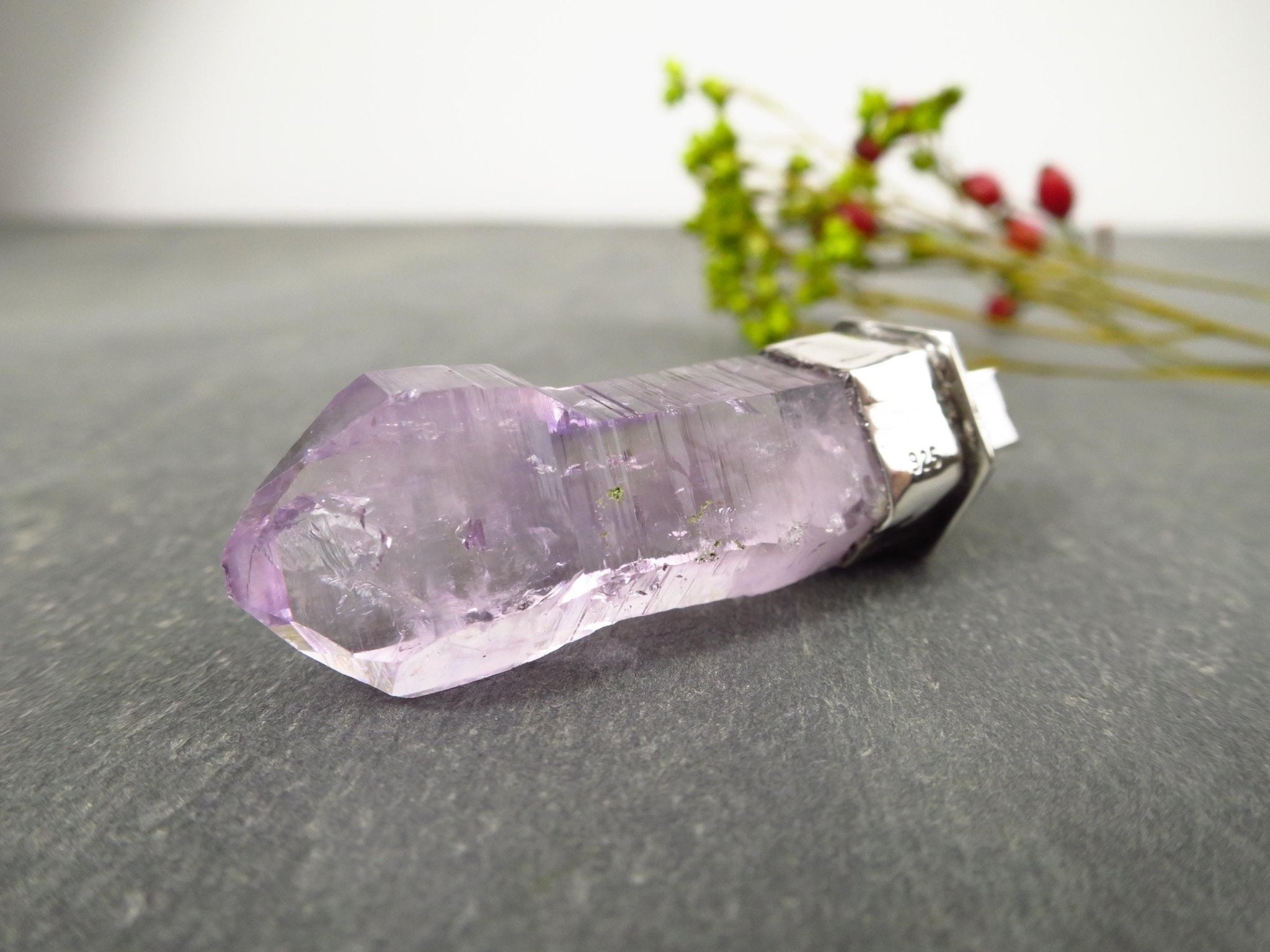 Amethyst Anhänger Silber Amethyst Vera Cruz Kristall Spitze Anhänger Edelstein Mexiko Silber Zepter Amethyst Kristall Energie Quarz Amethyst