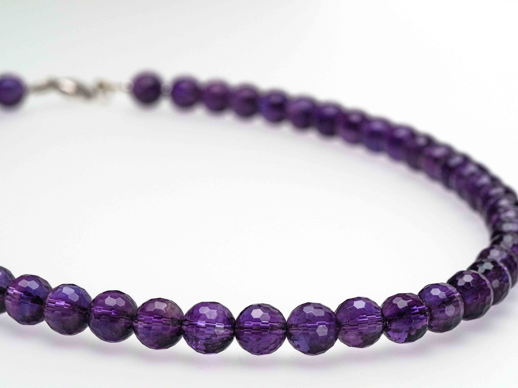 Amethyst Kette facettiert 925 Sterling Silber