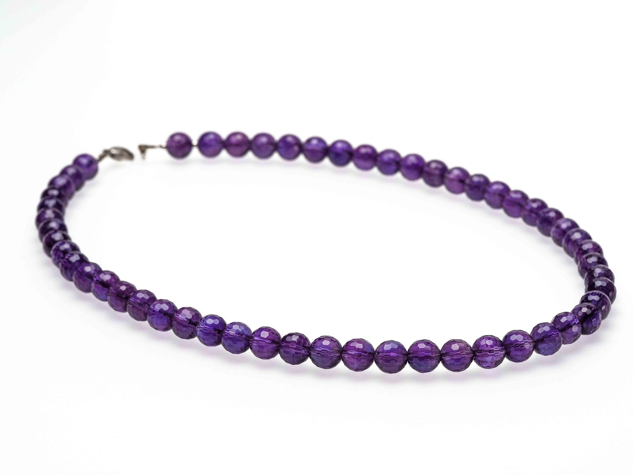 Amethyst Kette facettiert 925 Sterling Silber
