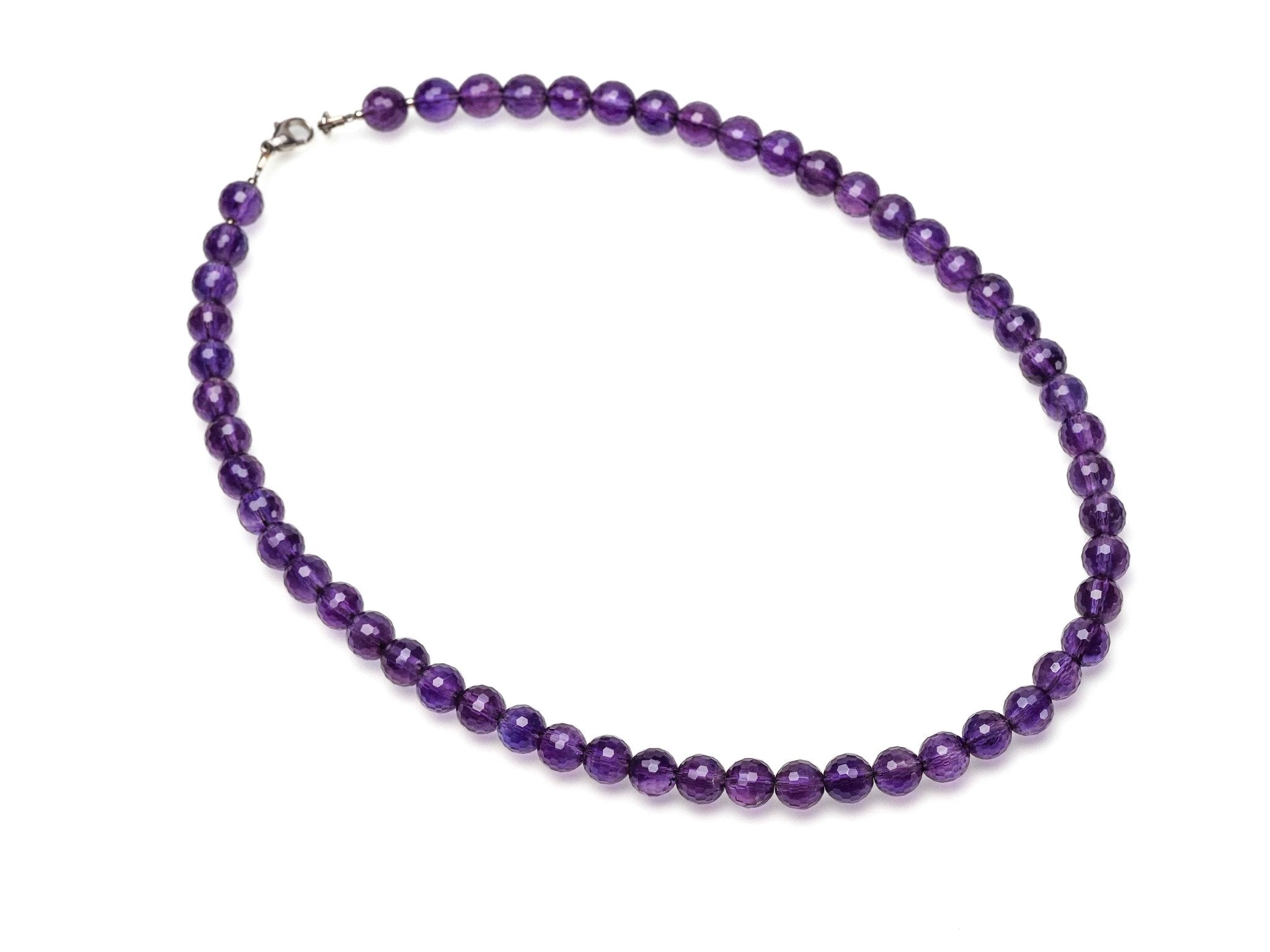 Amethyst Kette facettiert 925 Sterling Silber
