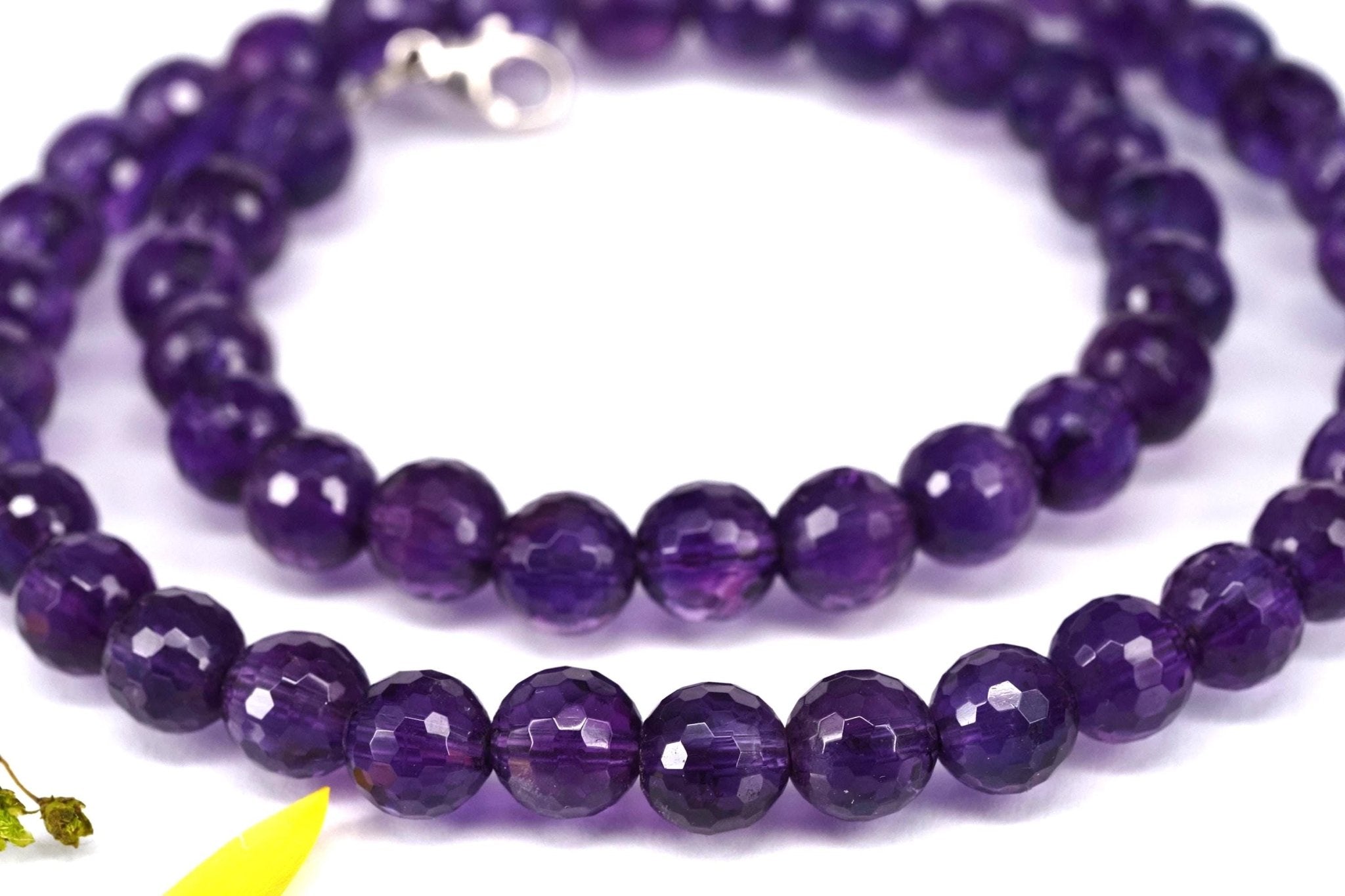 Amethyst Kette lila 45,5cm Edelsteinkette Afrika