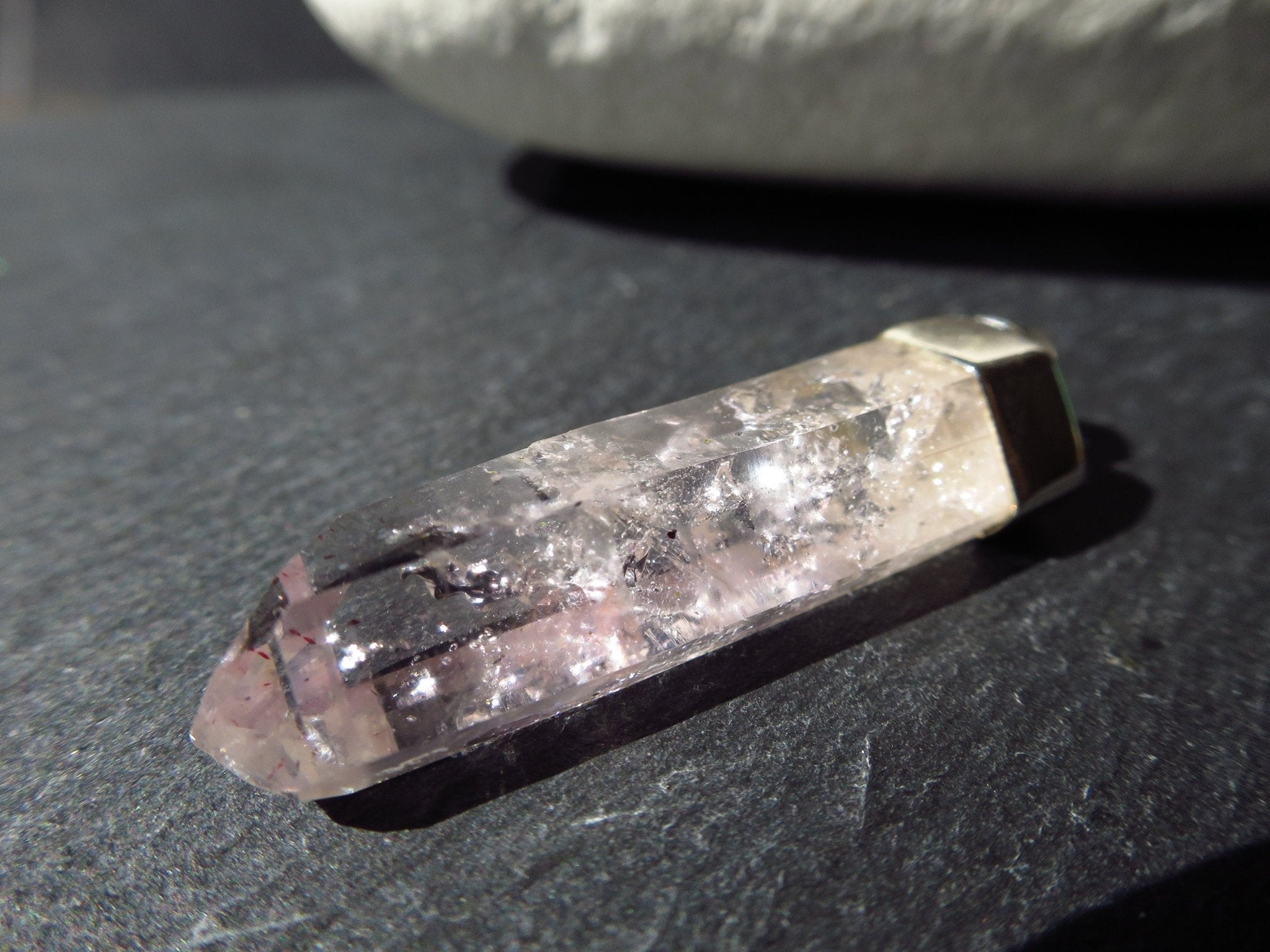 Amethyst Kristall Anhänger Sterling Silber Brandberg