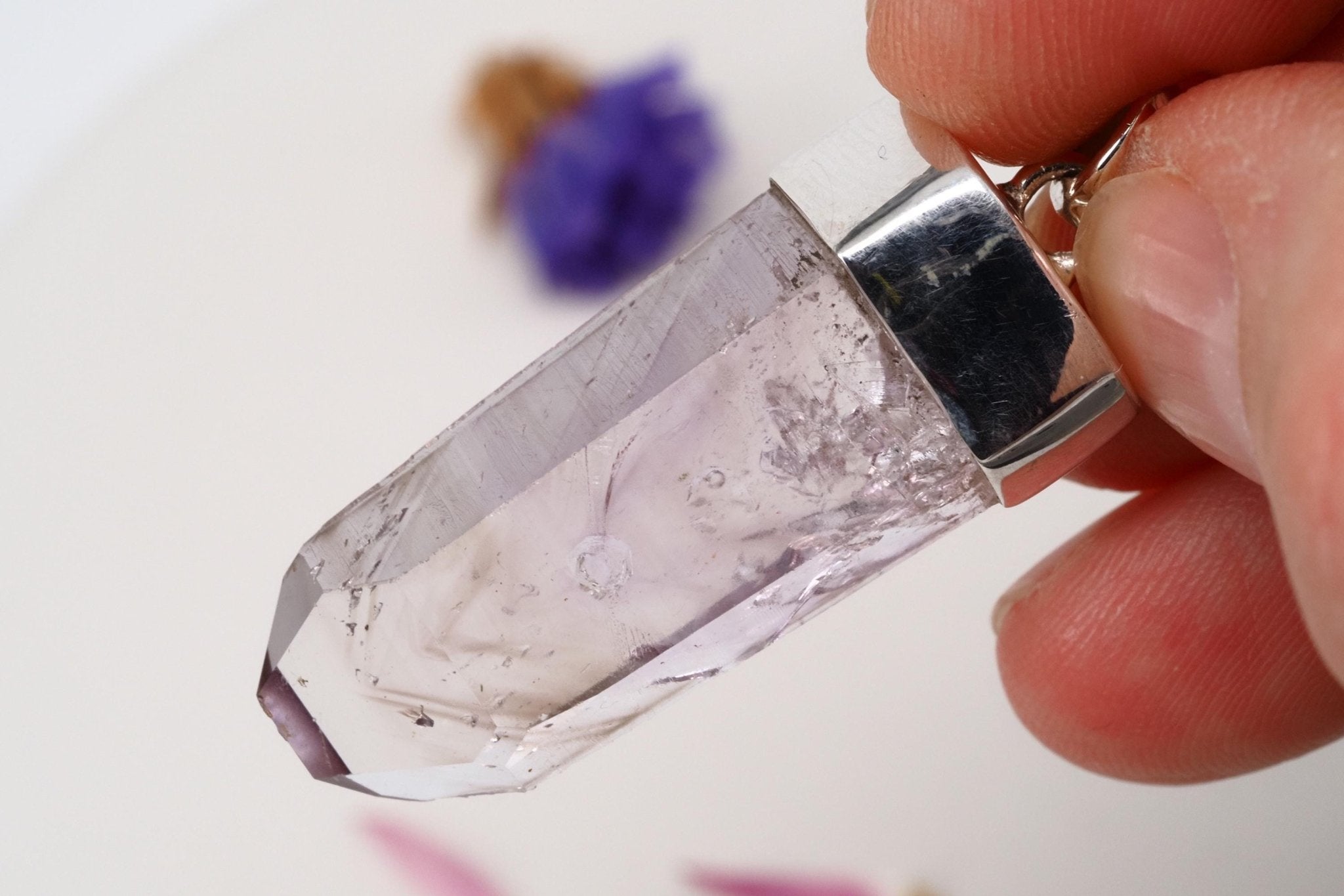 Amethyst Namibia Silber Anhänger Brandberg