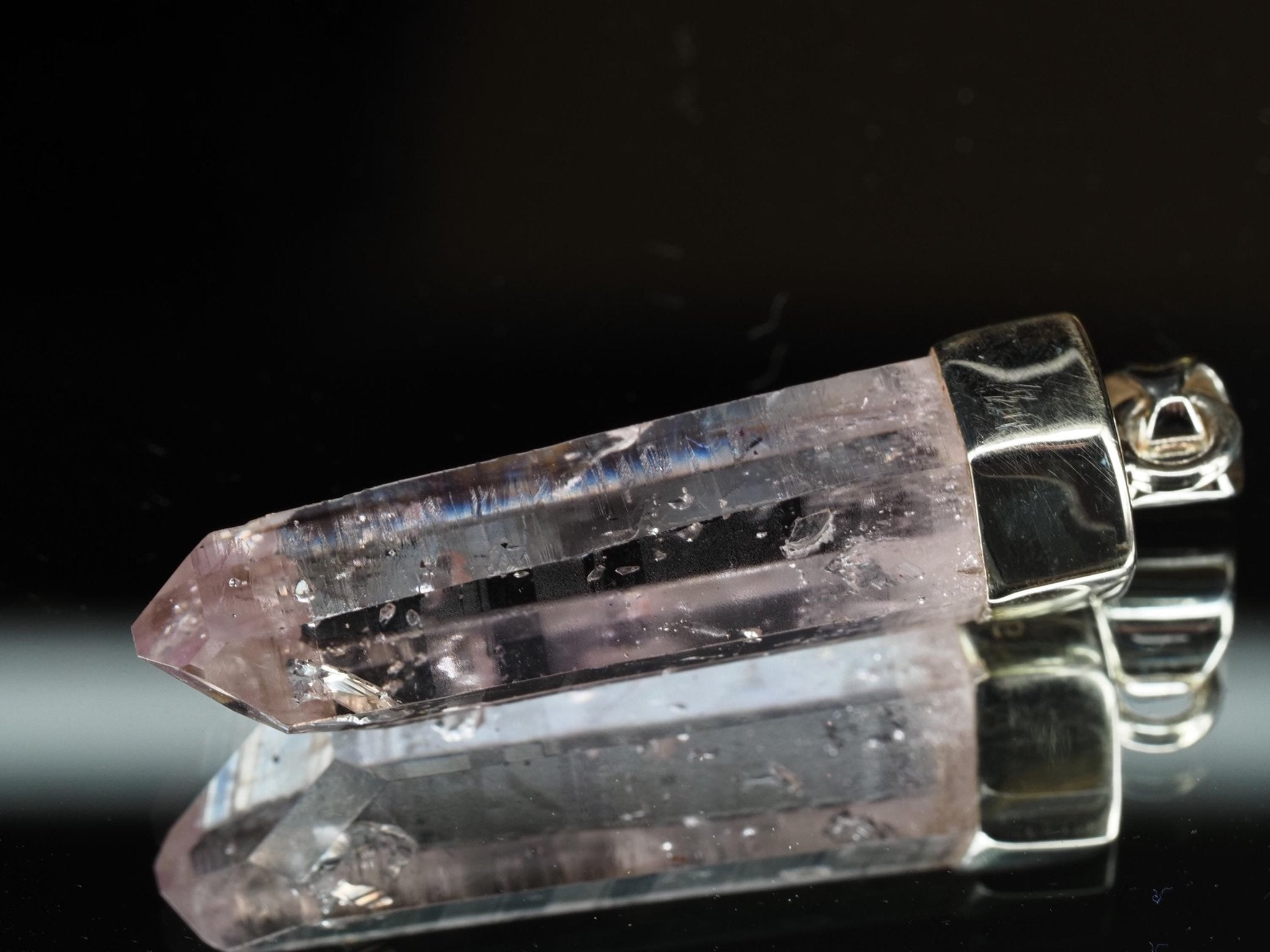 Amethyst Namibia Silber Anhänger Länge mit Öse 43mm