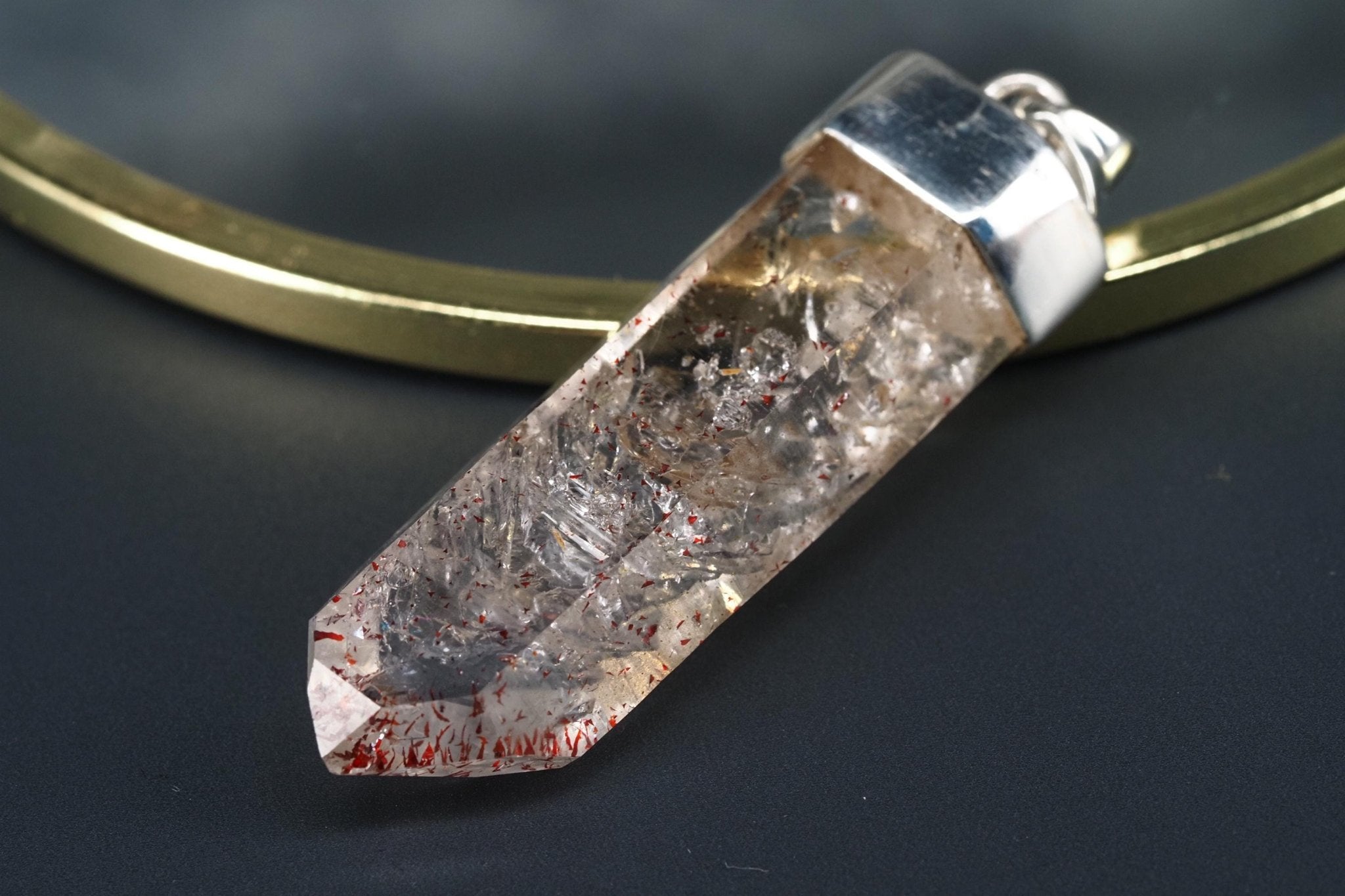 Amethyst Namibia Silber Anhänger Länge mit Öse 52mm