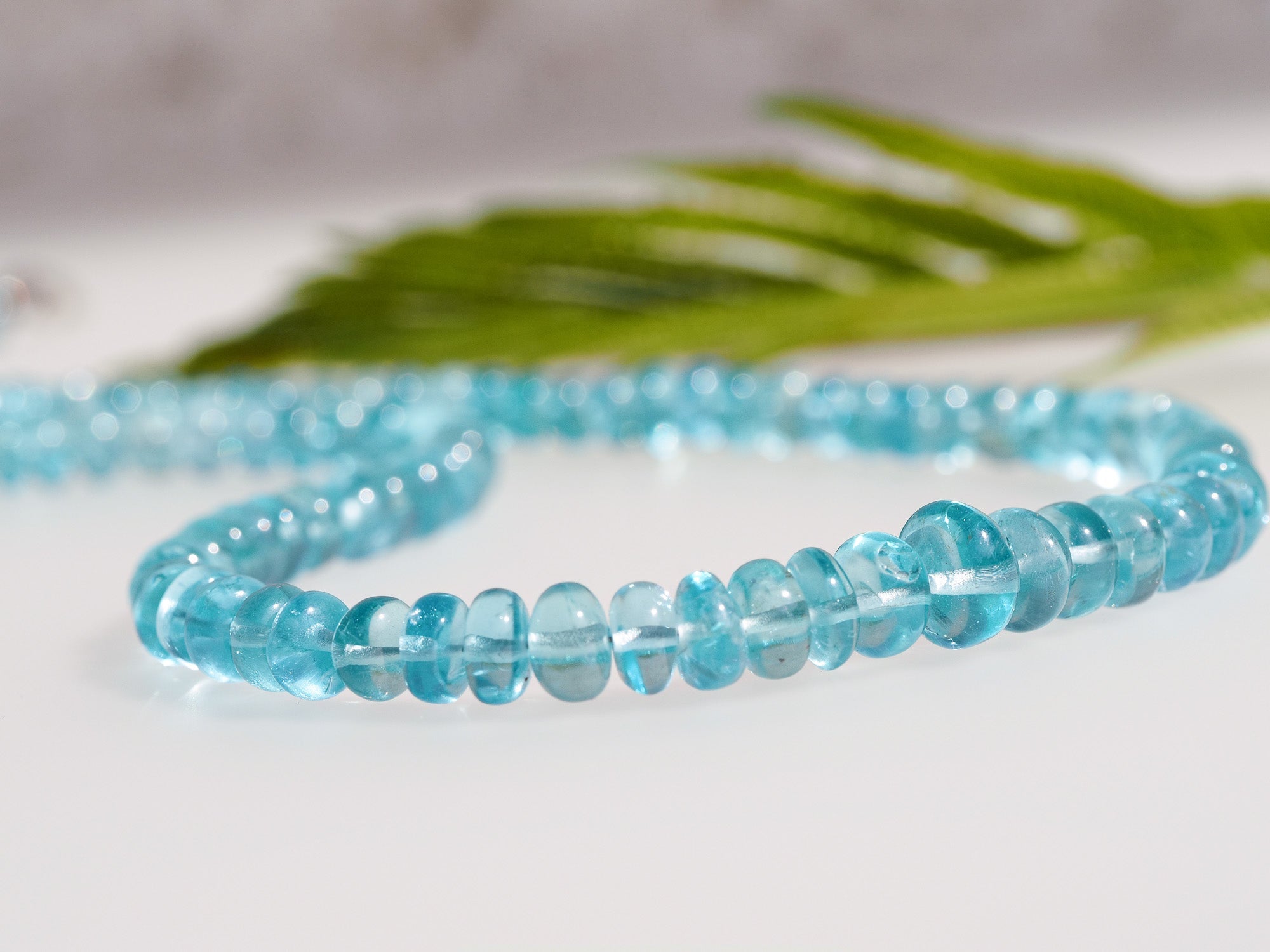 Apatit Kette in Top-Qualität mit 925 Silber Verschluss