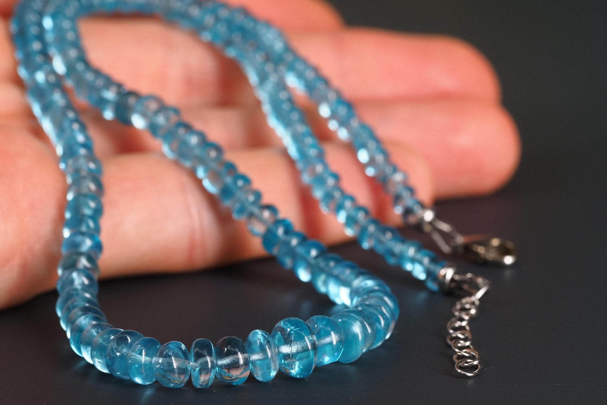 Apatit Kette in Top - Qualität mit 925 Silber Verschluss